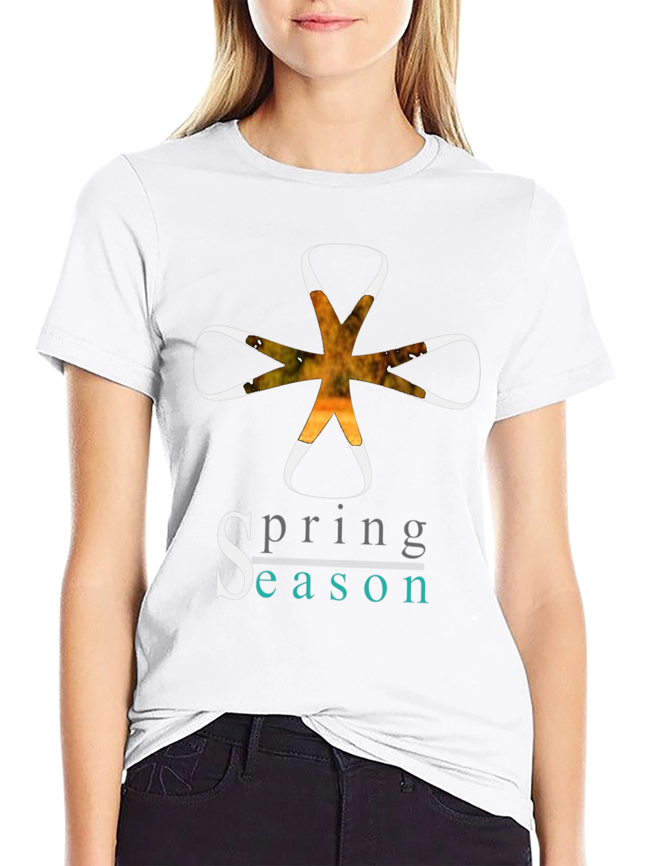 Spring Season Graphic Tee - Stylish Mens Black T-Shirt