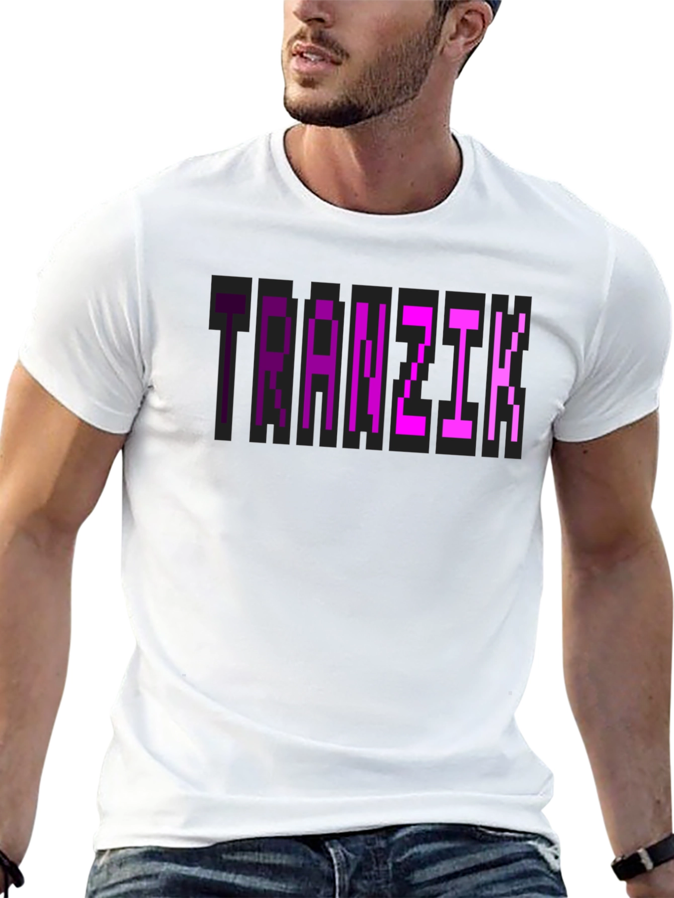 Tranzit Pixel Graphic Black T-Shirt