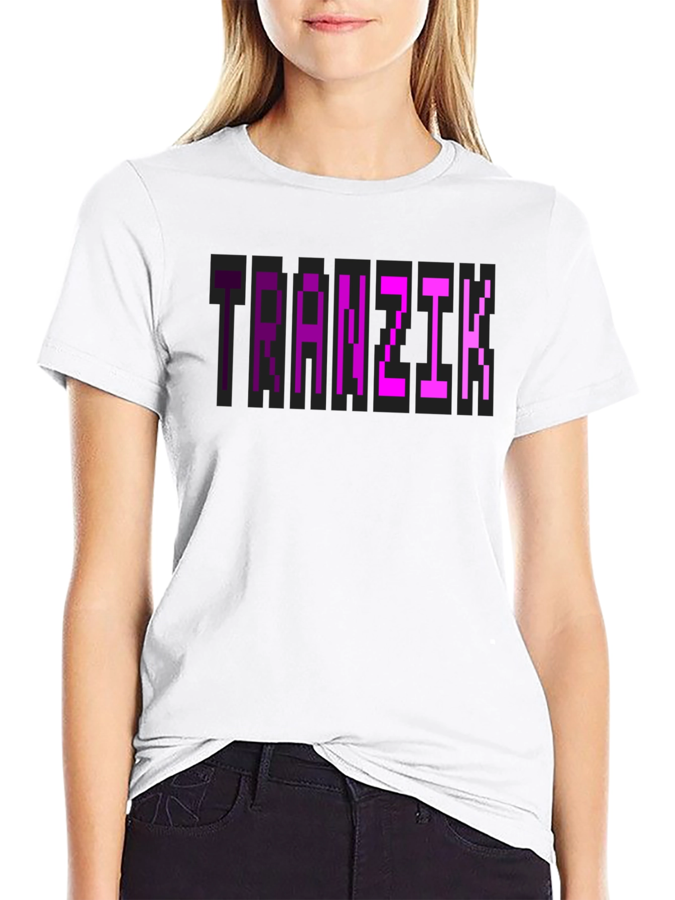 Tranzit Pixel Graphic Black T-Shirt
