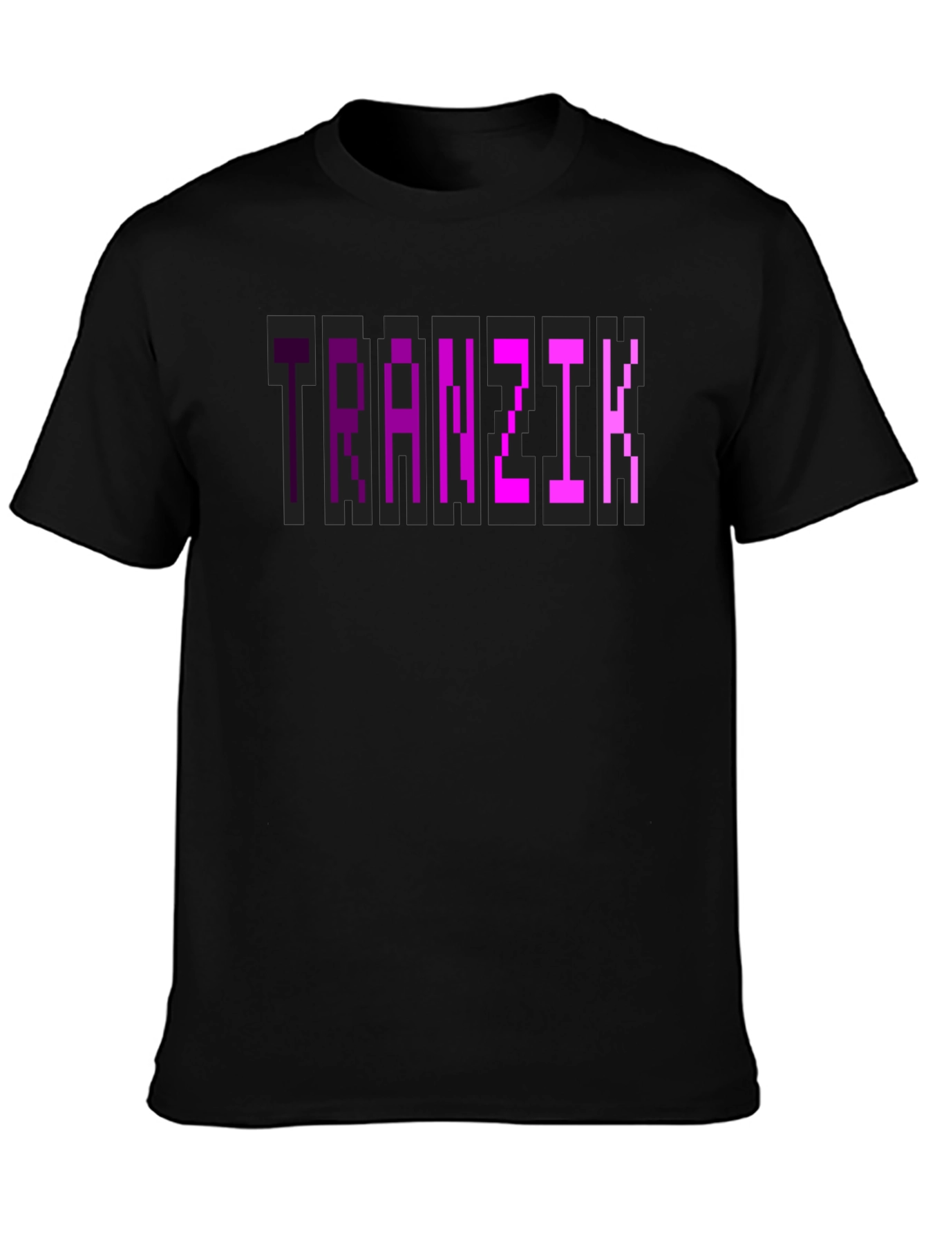 Tranzit Pixel Graphic Black T-Shirt