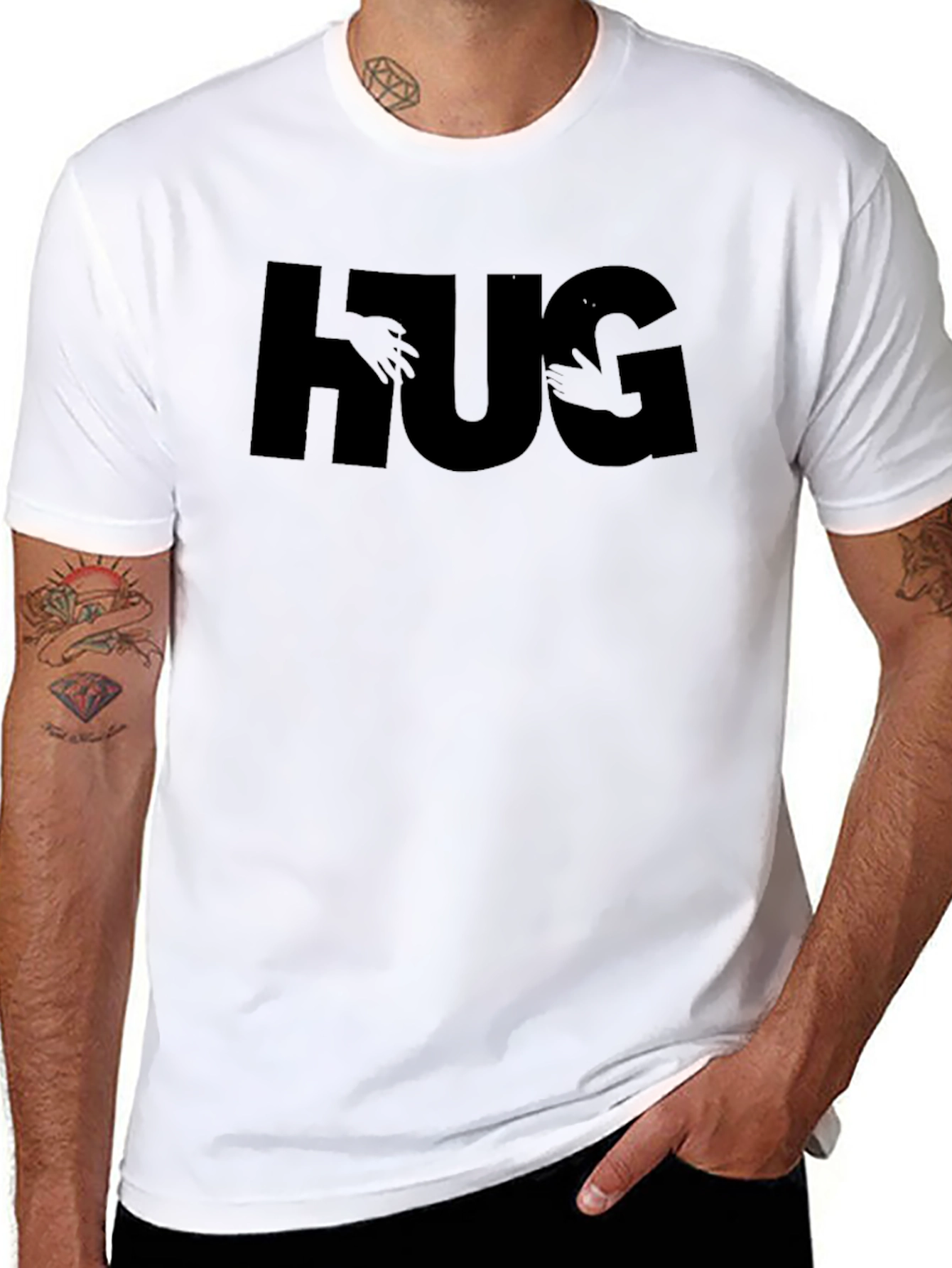 HUG Graphic Tee - Embrace Comfort & Style