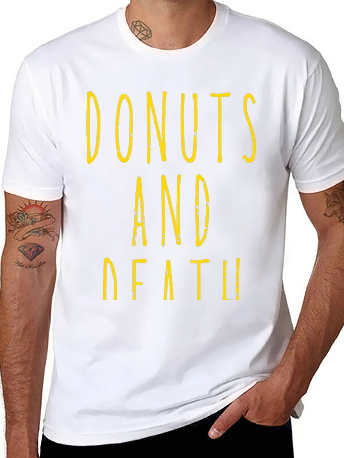 Donuts And Death Graphic Tee - Black