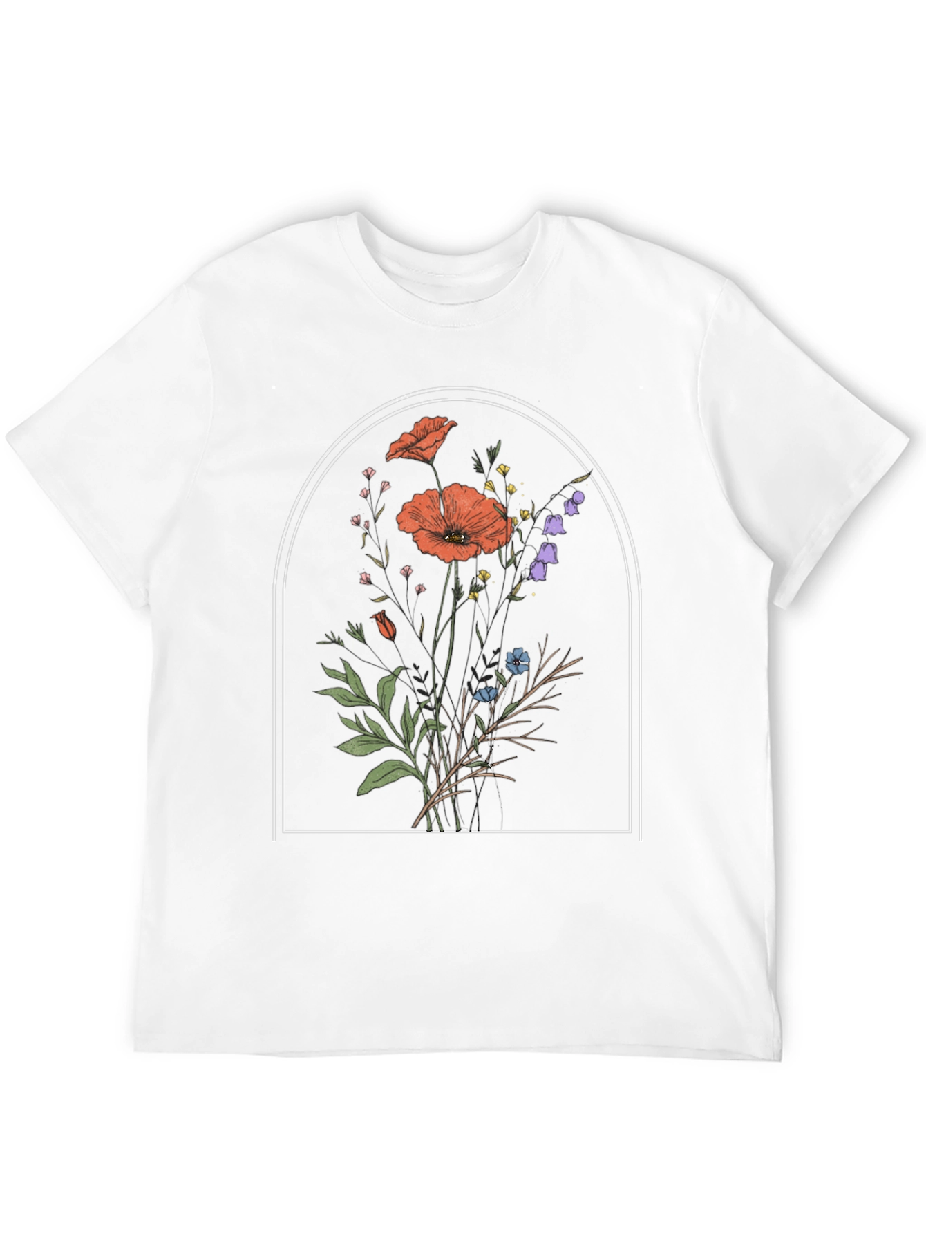 Floral Arch Graphic Tee - Stylish Comfort