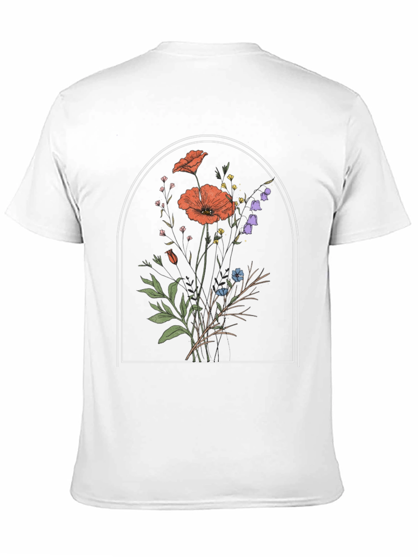 Floral Arch Graphic Tee - Stylish Comfort