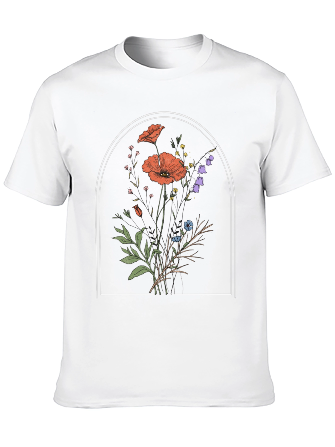 Floral Arch Graphic Tee - Stylish Comfort