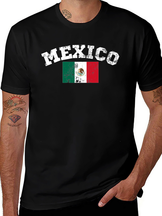 Mexico Flag T-Shirt - Distressed Graphic Tee