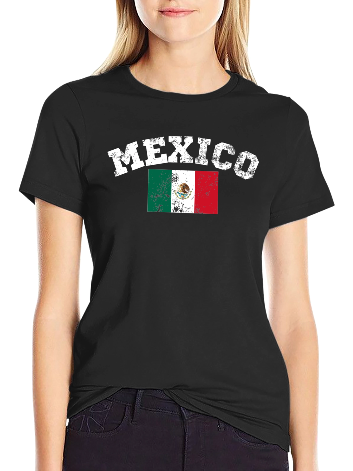 Mexico Flag T-Shirt - Distressed Graphic Tee