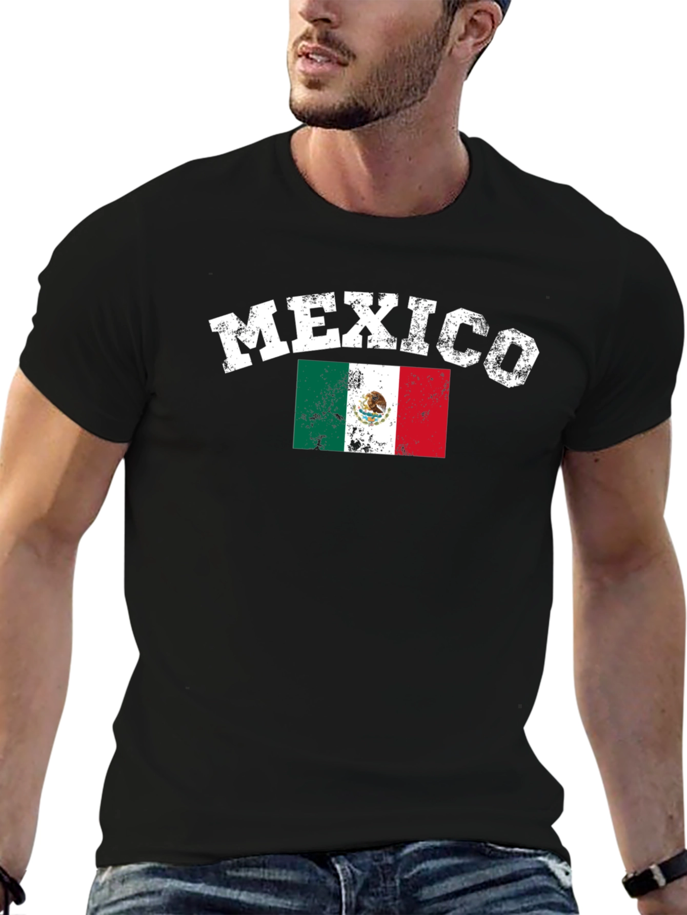 Mexico Flag T-Shirt - Distressed Graphic Tee