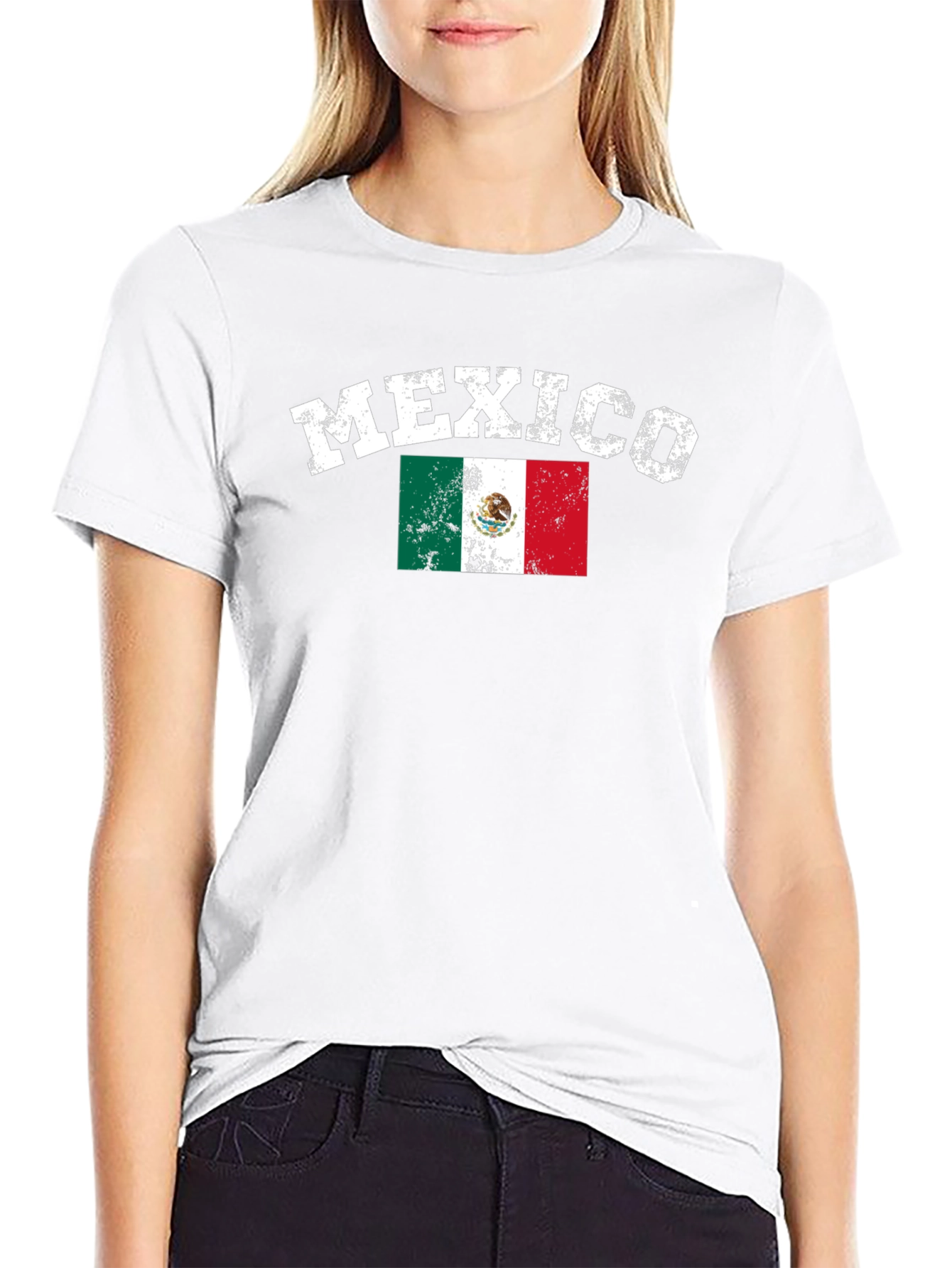 Mexico Flag T-Shirt - Distressed Graphic Tee