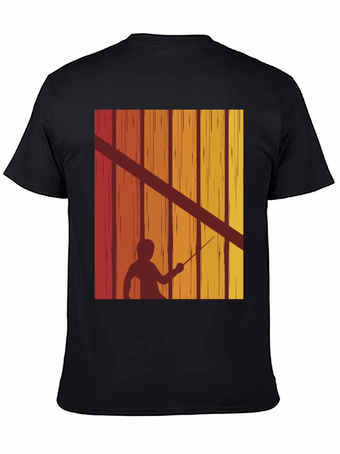 Fencing Silhouette Retro T-Shirt