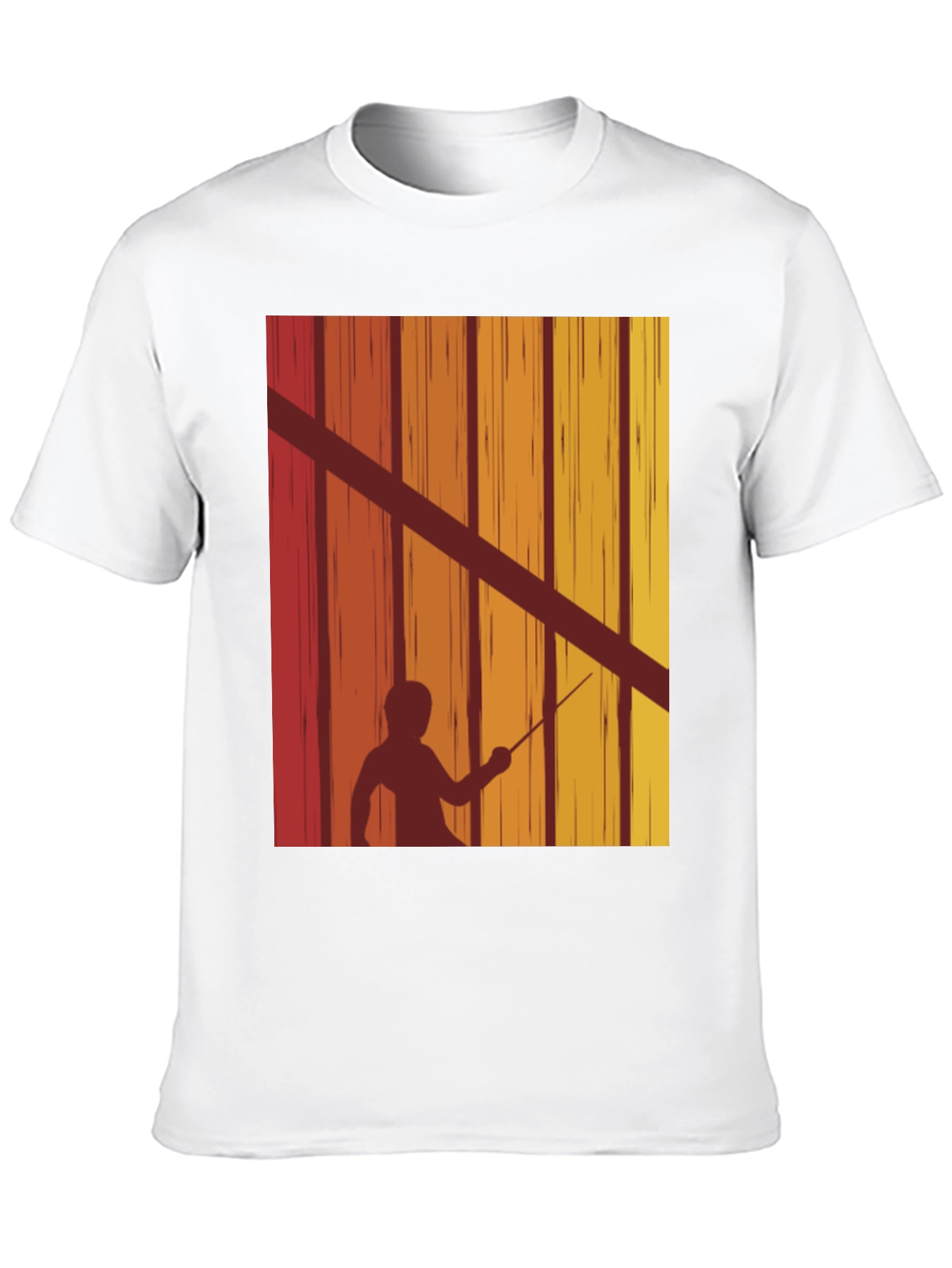 Fencing Silhouette Retro T-Shirt