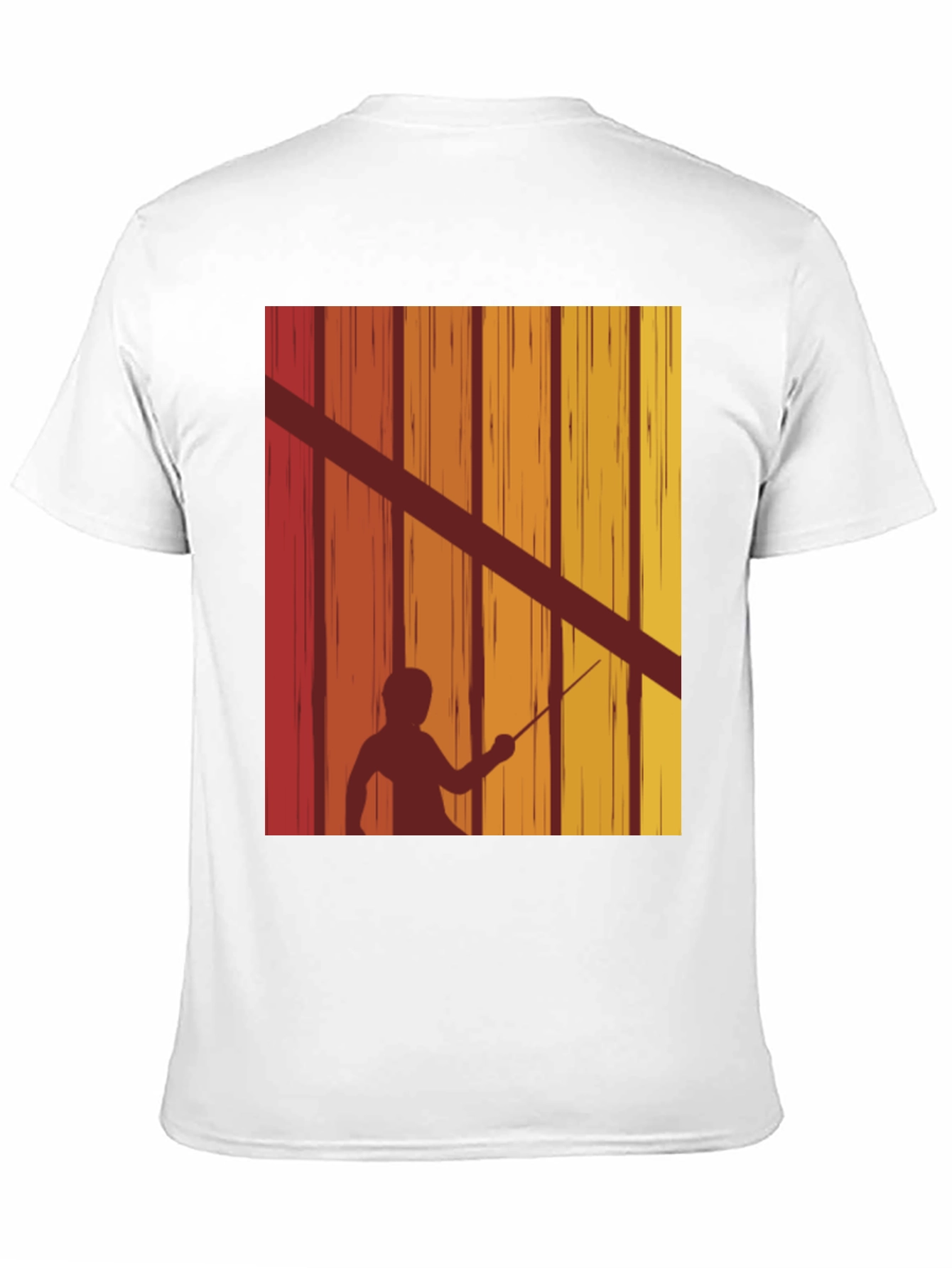 Fencing Silhouette Retro T-Shirt