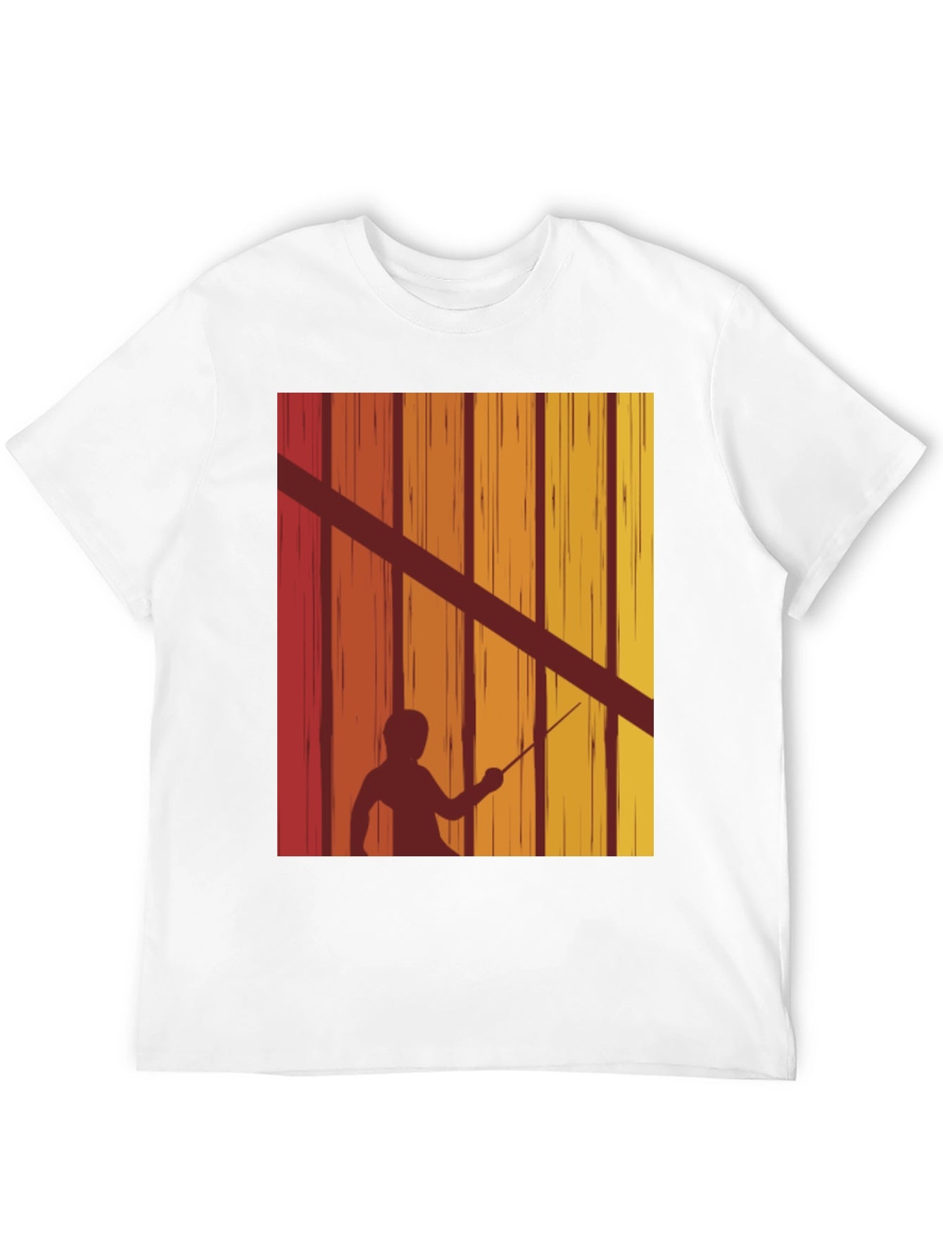 Fencing Silhouette Retro T-Shirt