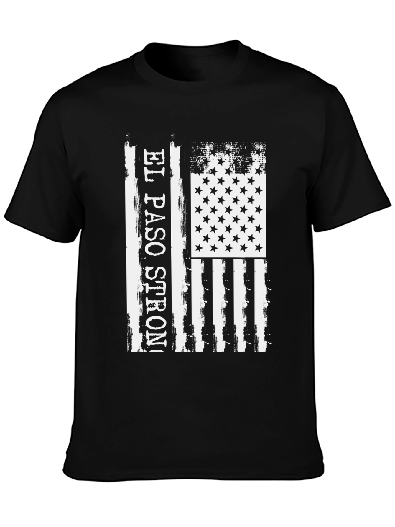 El Paso Strong American Flag Distressed T-Shirt