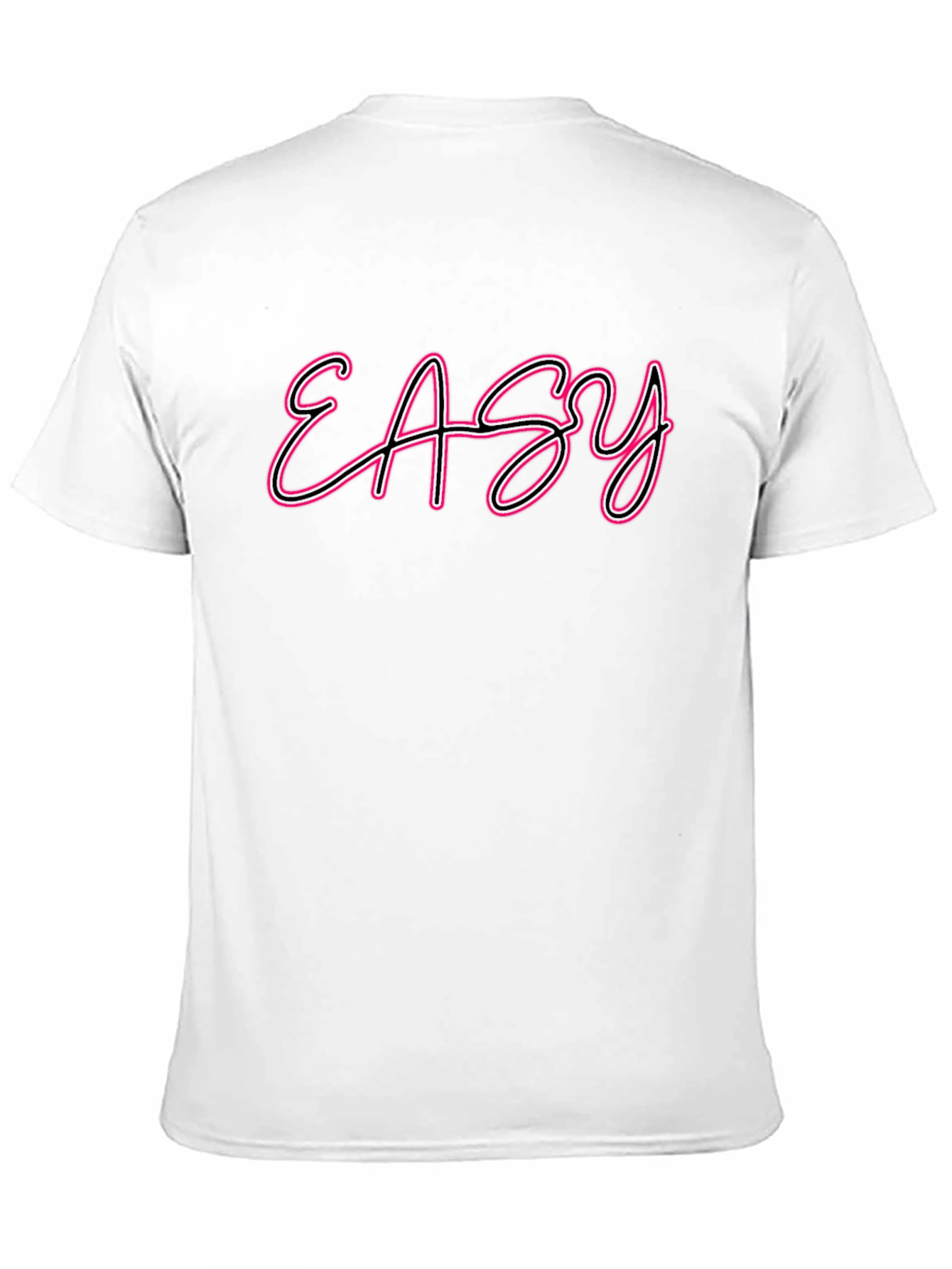 Easy Neon Style Graphic Tee - Black Casual T-Shirt