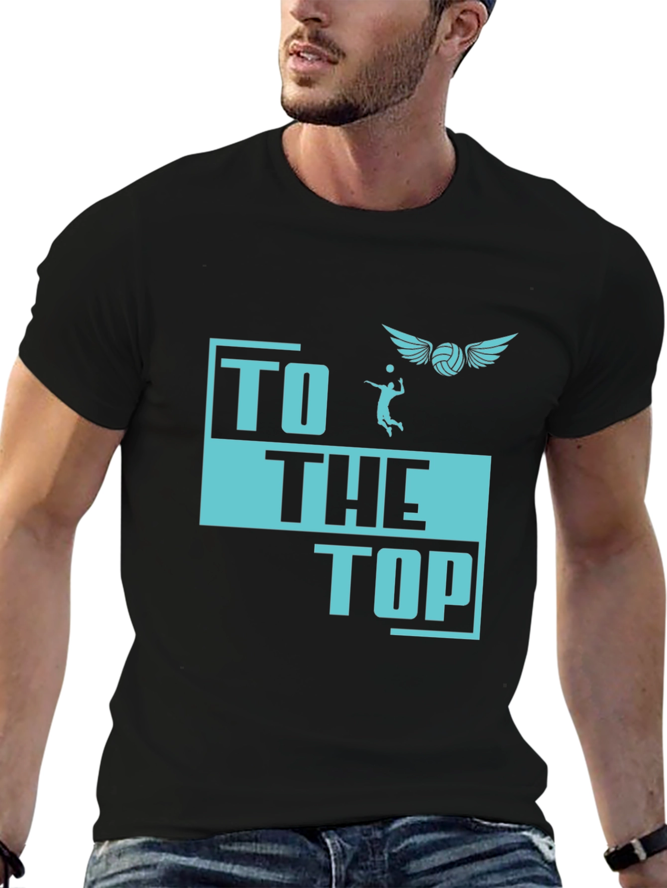 Volleyball Graphic T-Shirt - To The Top