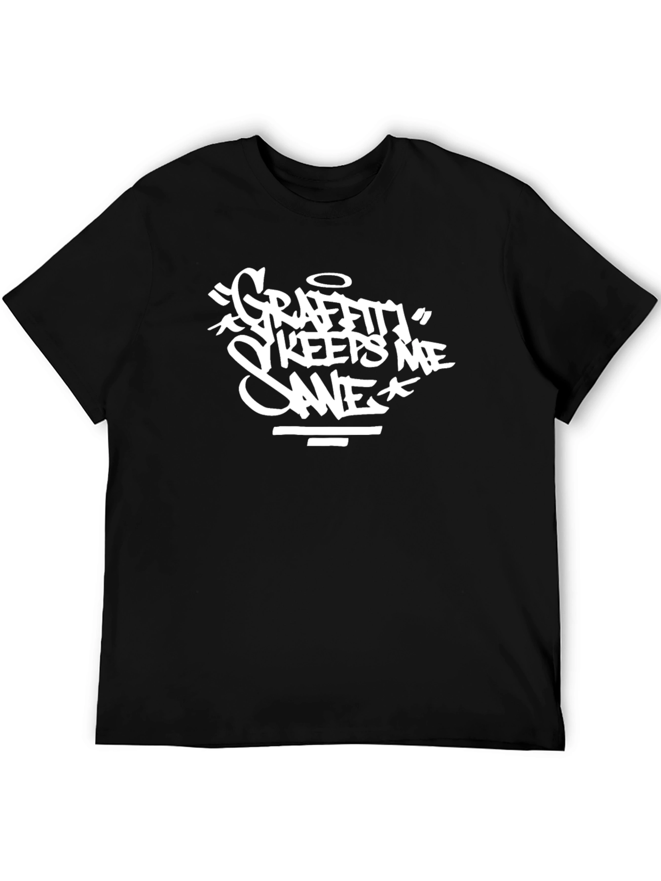 Graffiti Keeps Me Sane Black T-Shirt