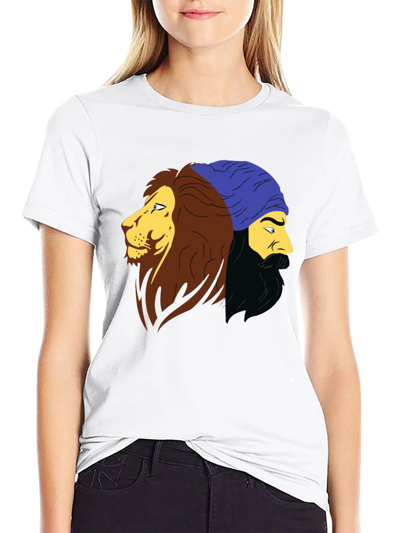 Lion & Sikh Pride Black T-Shirt