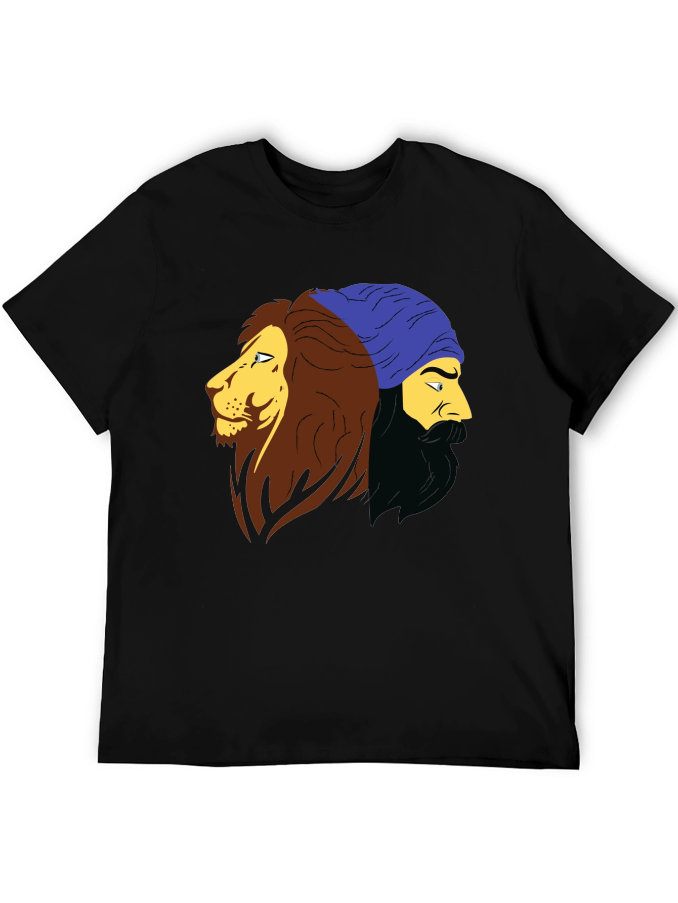 Lion & Sikh Pride Black T-Shirt