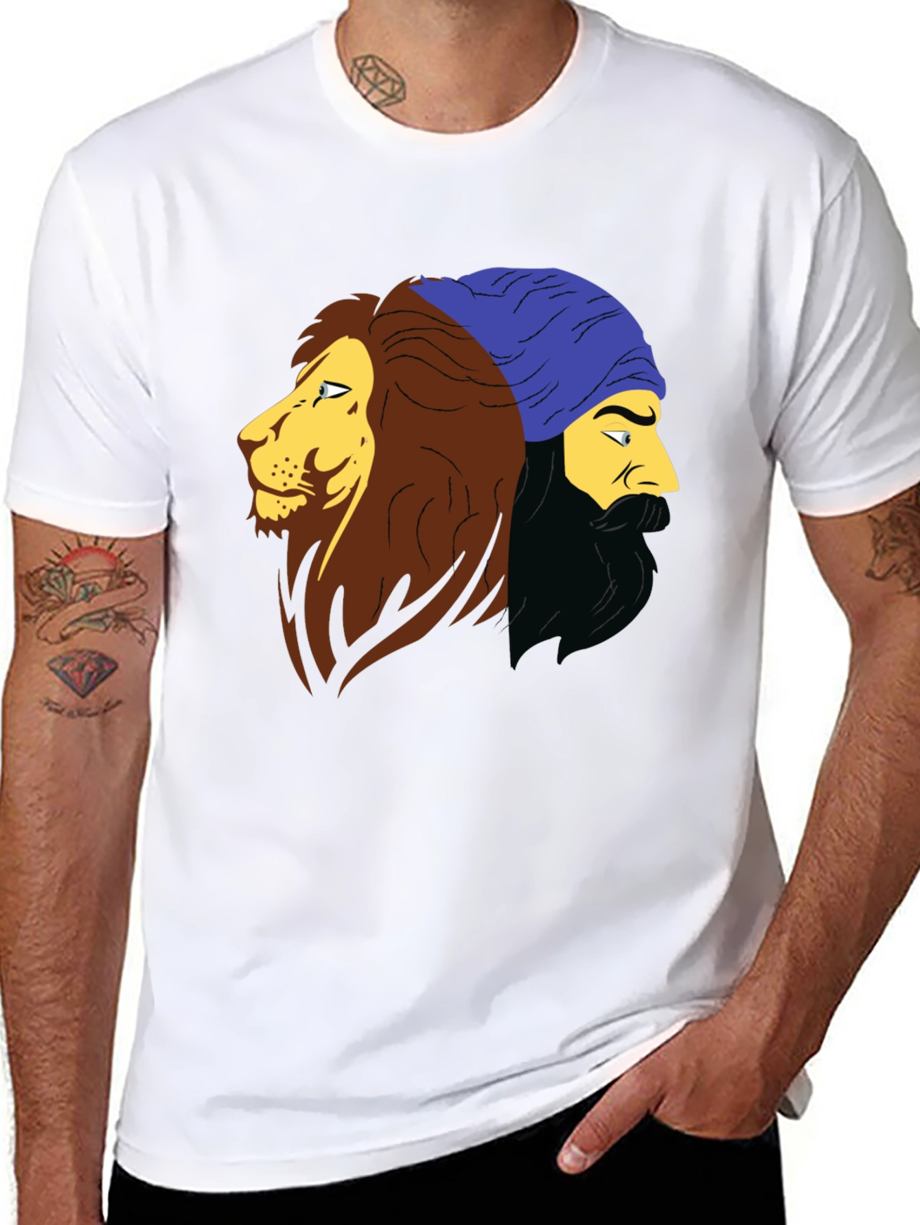 Lion & Sikh Pride Black T-Shirt