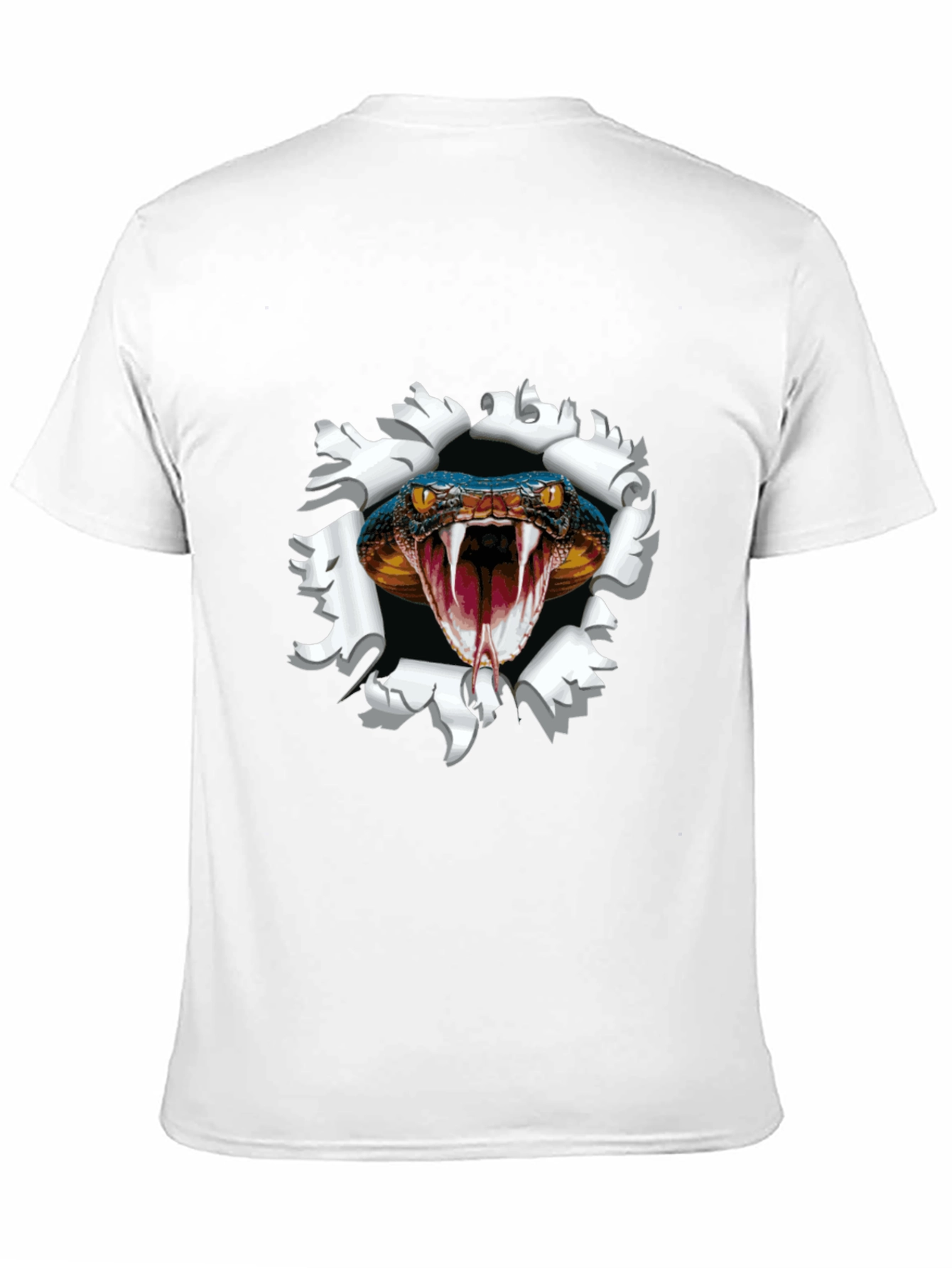 Mens Black Snake Graphic Print Tee