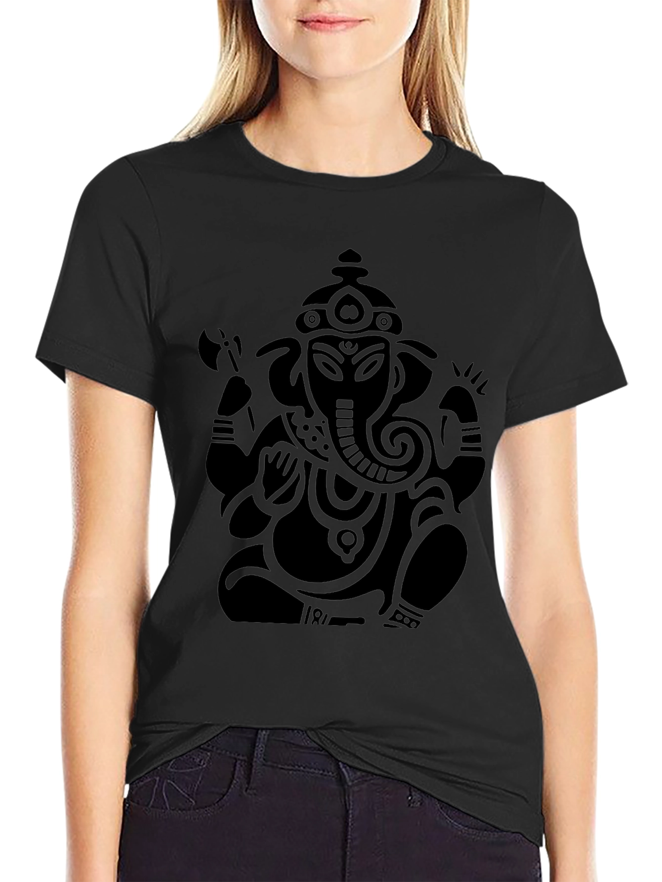 Ganesh Graphic Tee - Stylish Hindu God Print T-Shirt