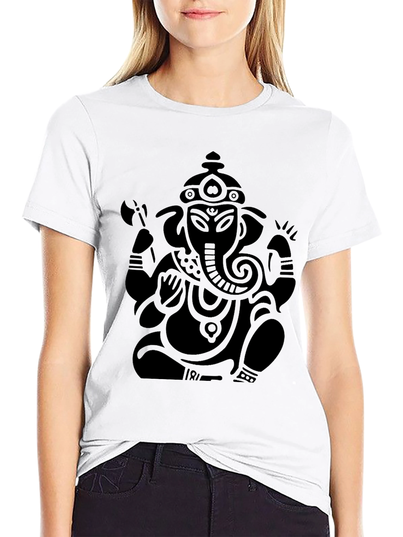Ganesh Graphic Tee - Stylish Hindu God Print T-Shirt