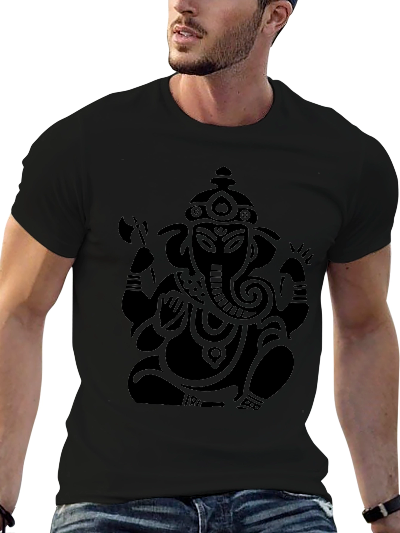 Ganesh Graphic Tee - Stylish Hindu God Print T-Shirt