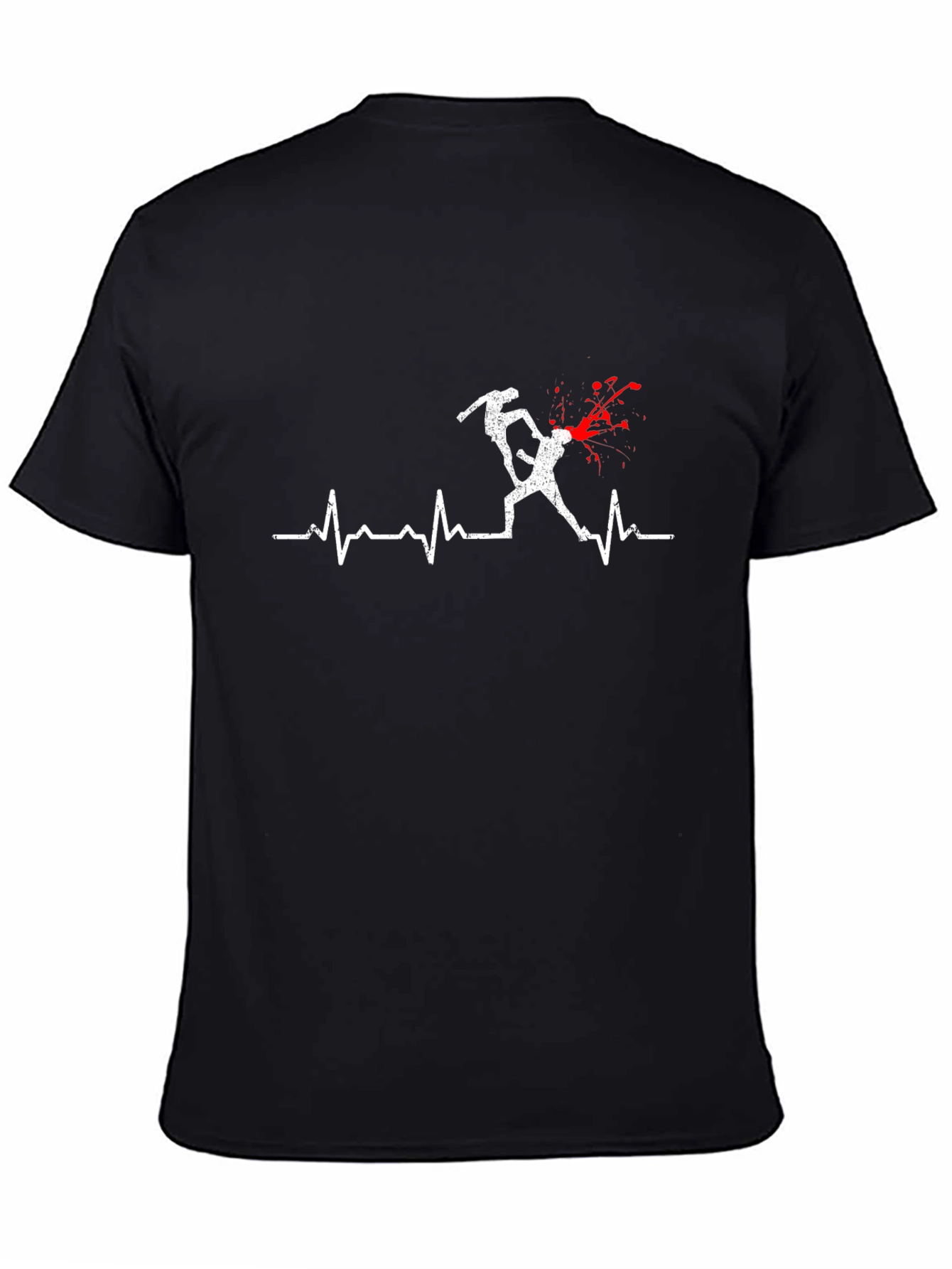 Fighting Heartbeat Black T-Shirt