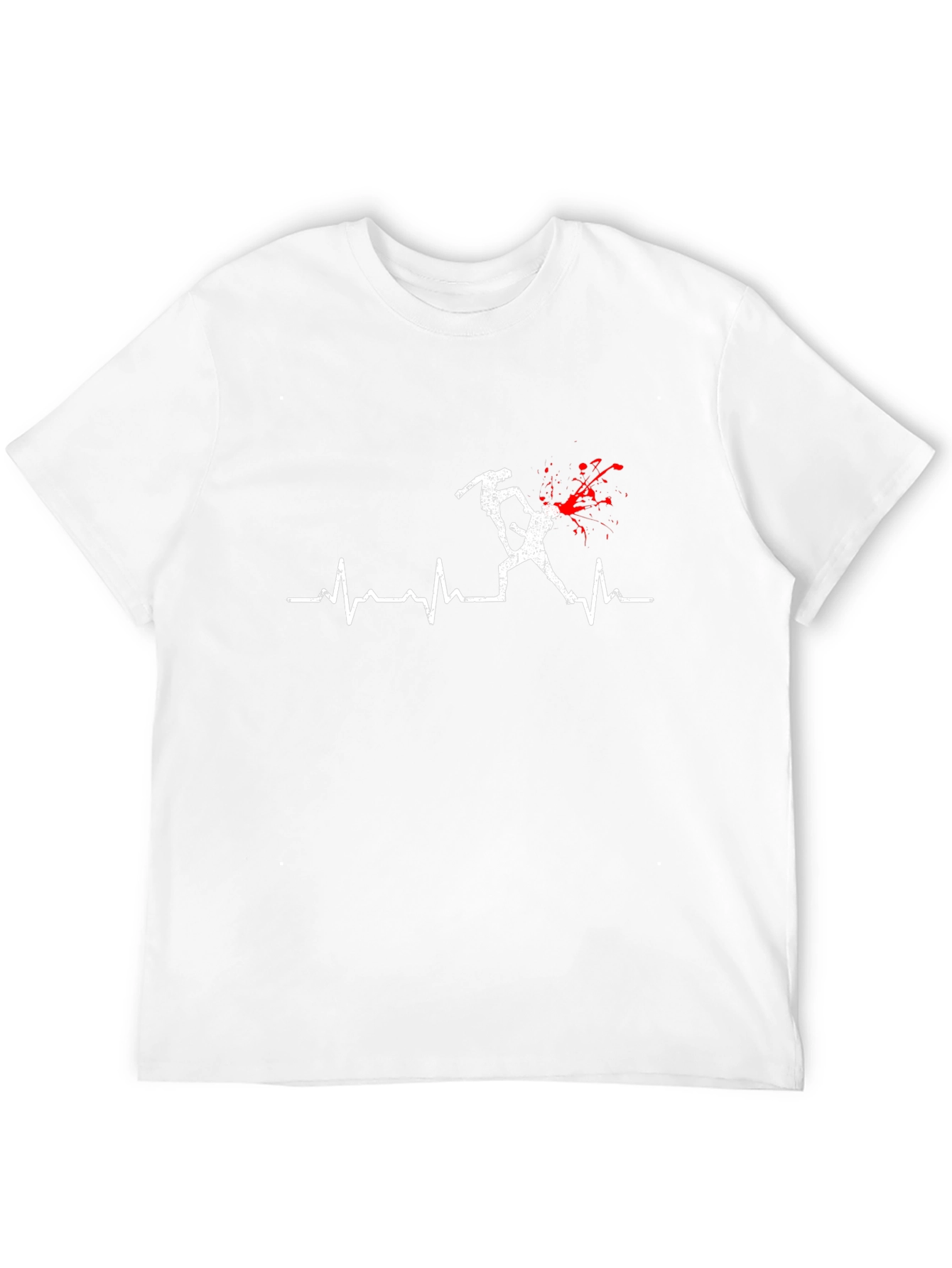Fighting Heartbeat Black T-Shirt