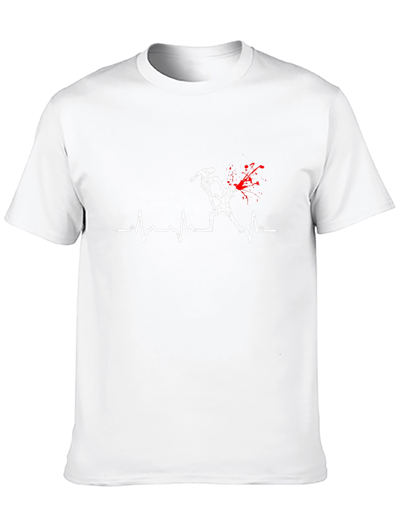 Fighting Heartbeat Black T-Shirt