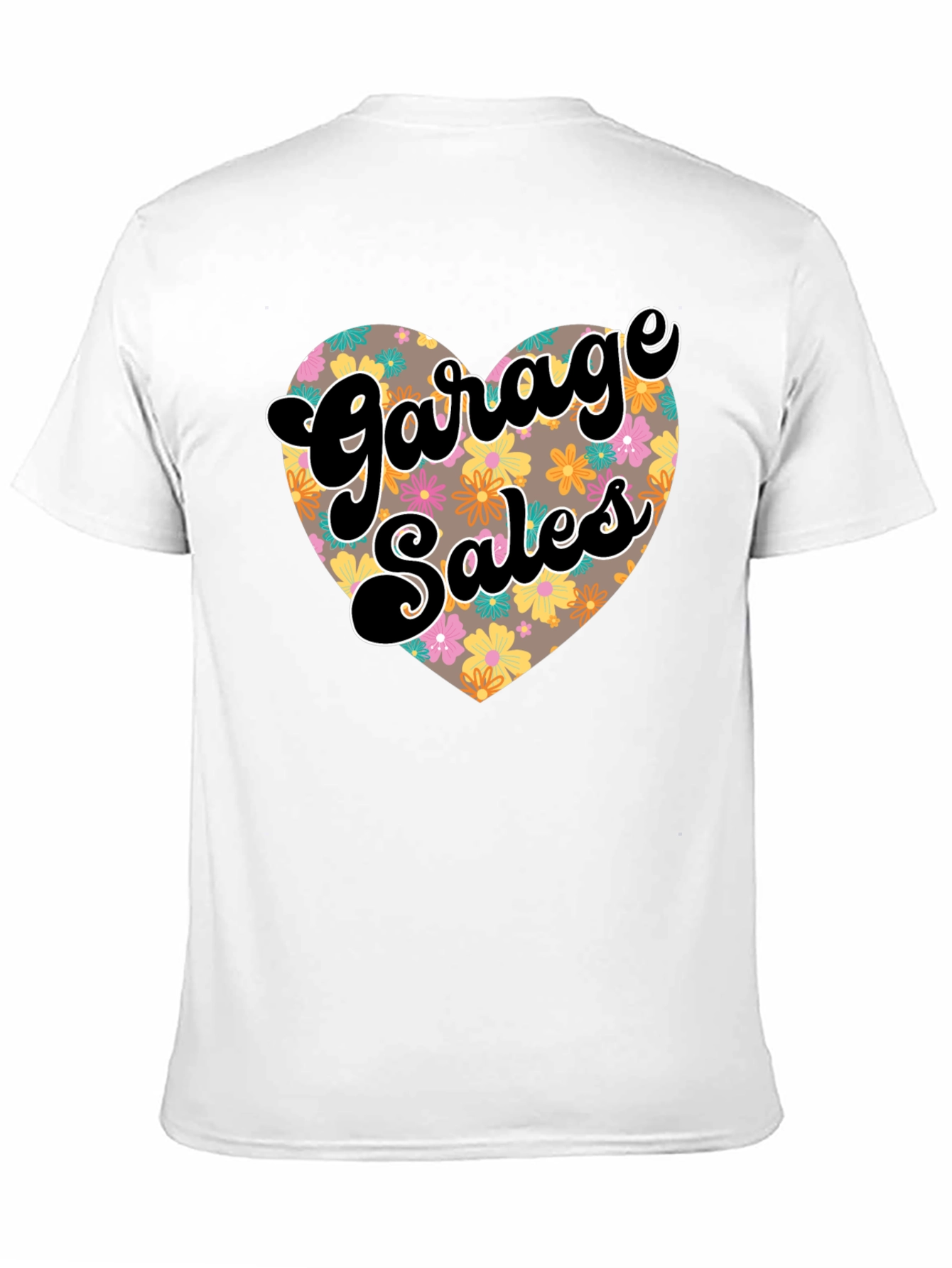 Garage Sales Floral Heart T-Shirt