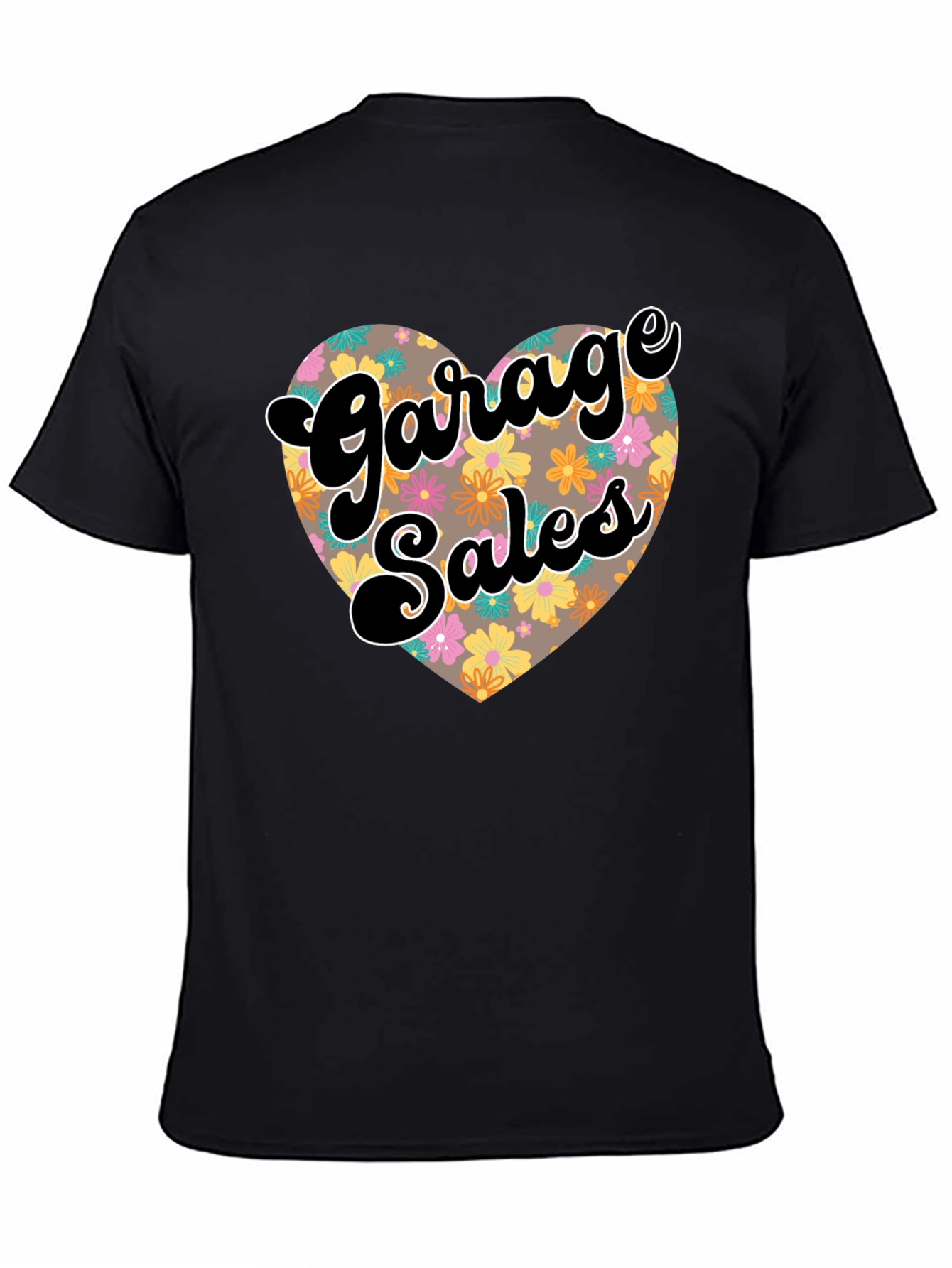 Garage Sales Floral Heart T-Shirt