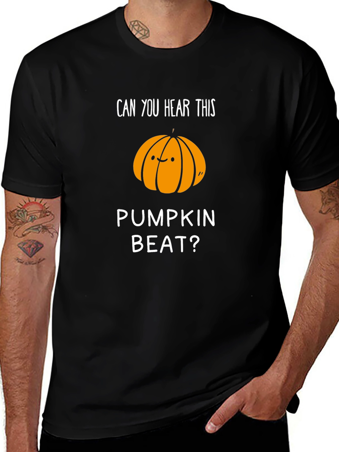 Pumpkin Beat Graphic Tee - Halloween Shirt