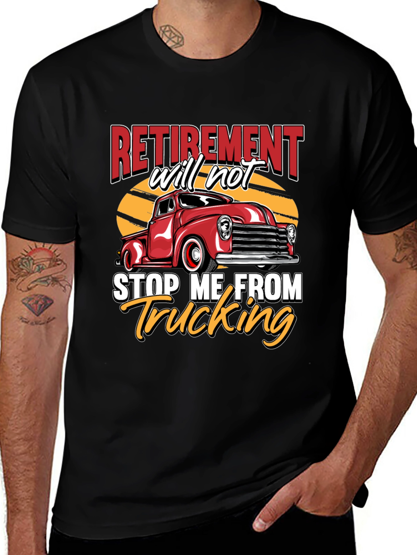 Retirement Trucking T-Shirt - Classic Truck Design