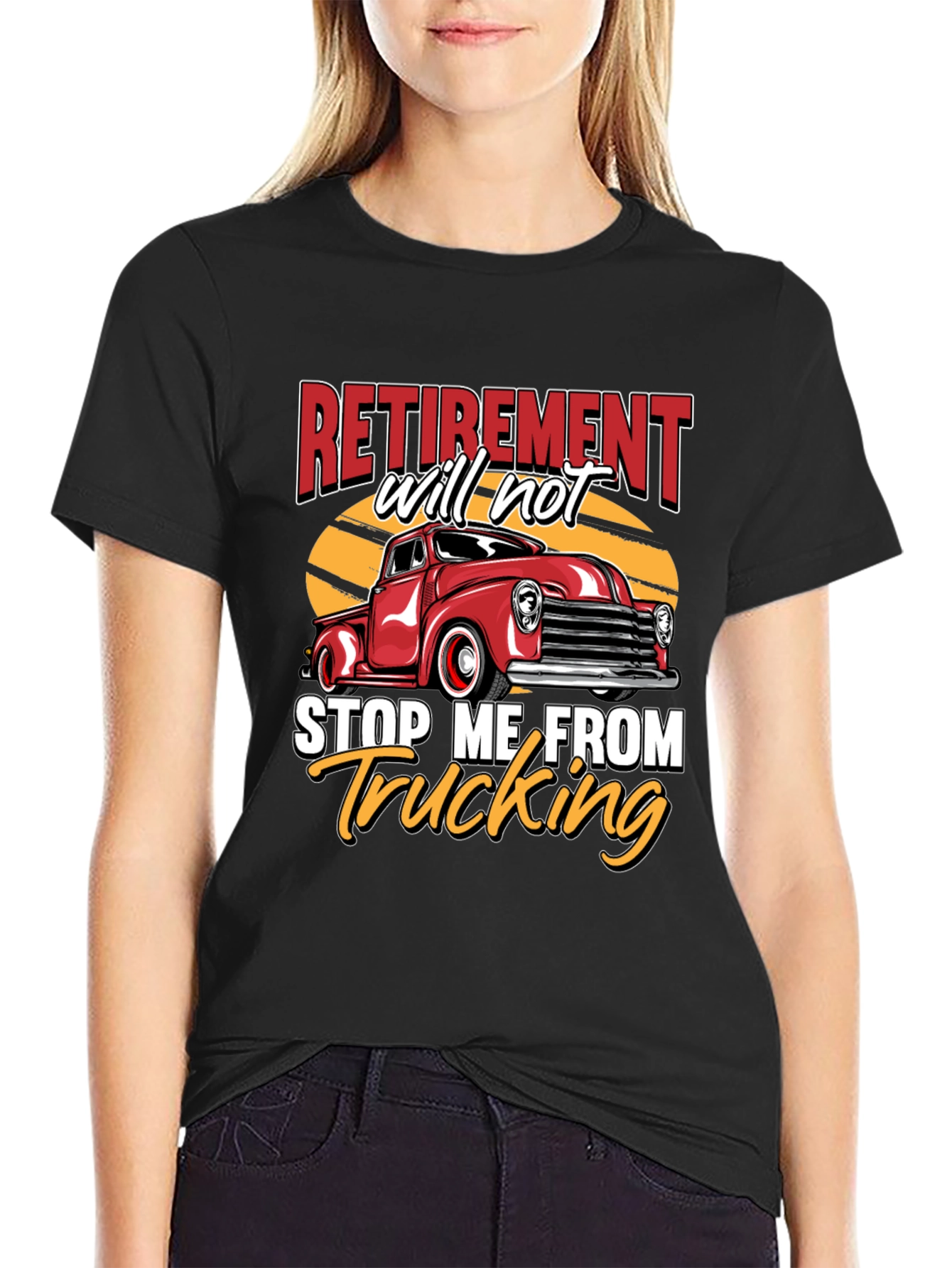 Retirement Trucking T-Shirt - Classic Truck Design