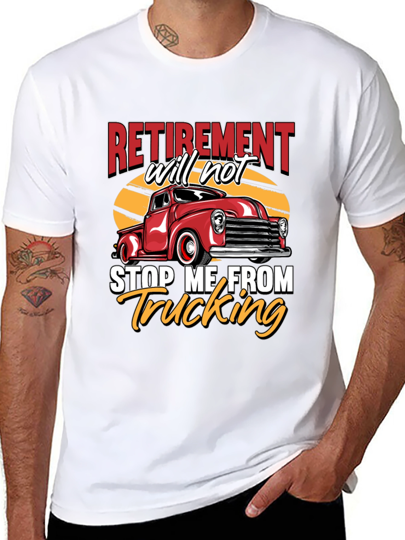 Retirement Trucking T-Shirt - Classic Truck Design