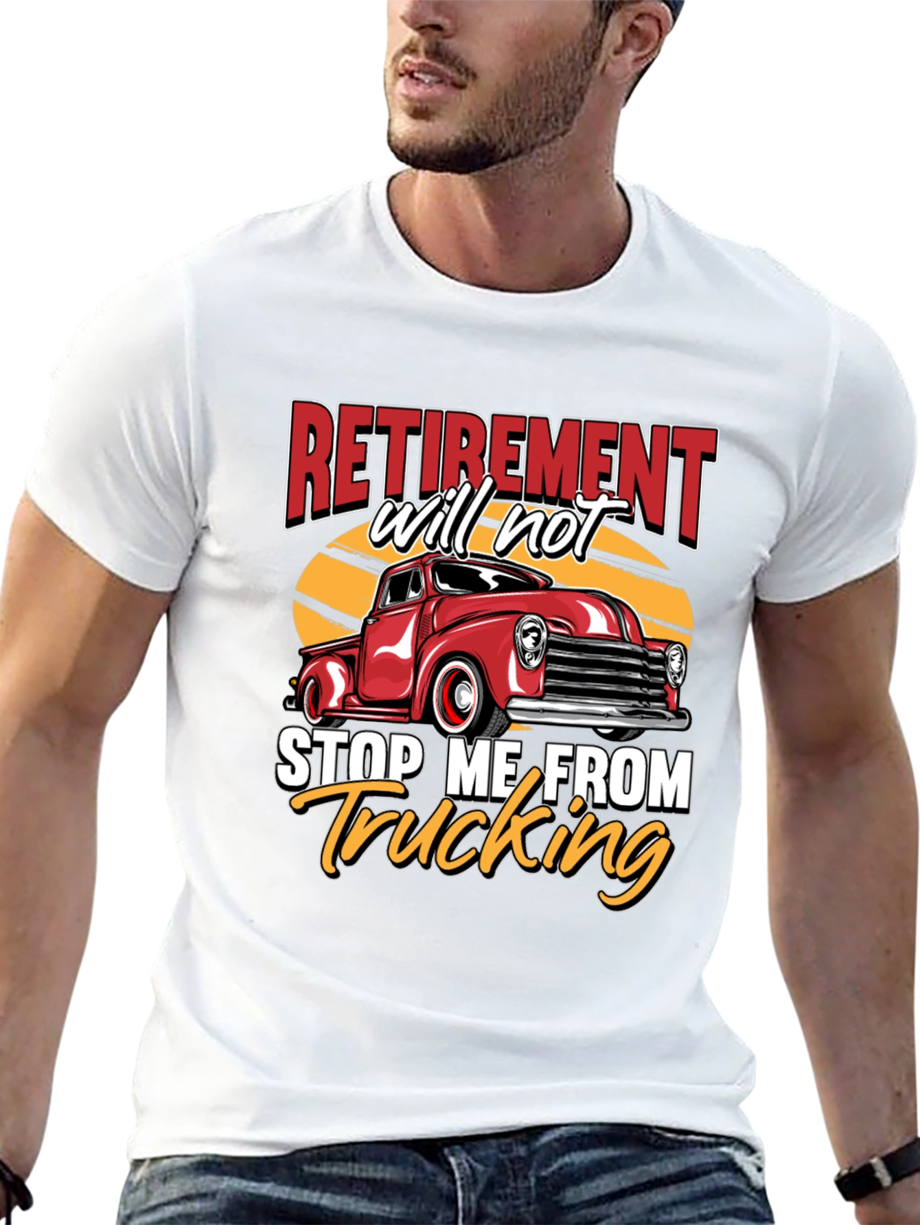 Retirement Trucking T-Shirt - Classic Truck Design