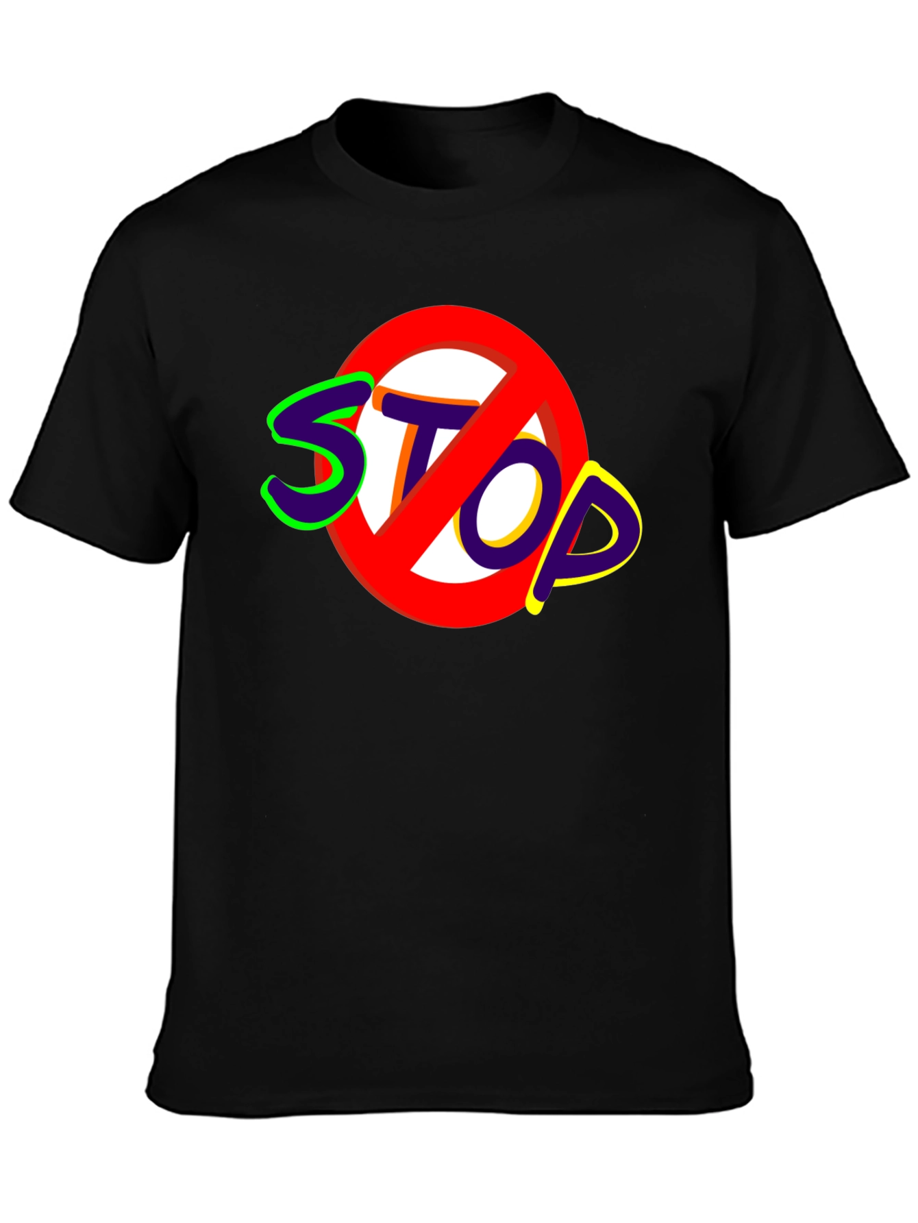 Stop Sign Graphic Tee - Bold Statement Shirt