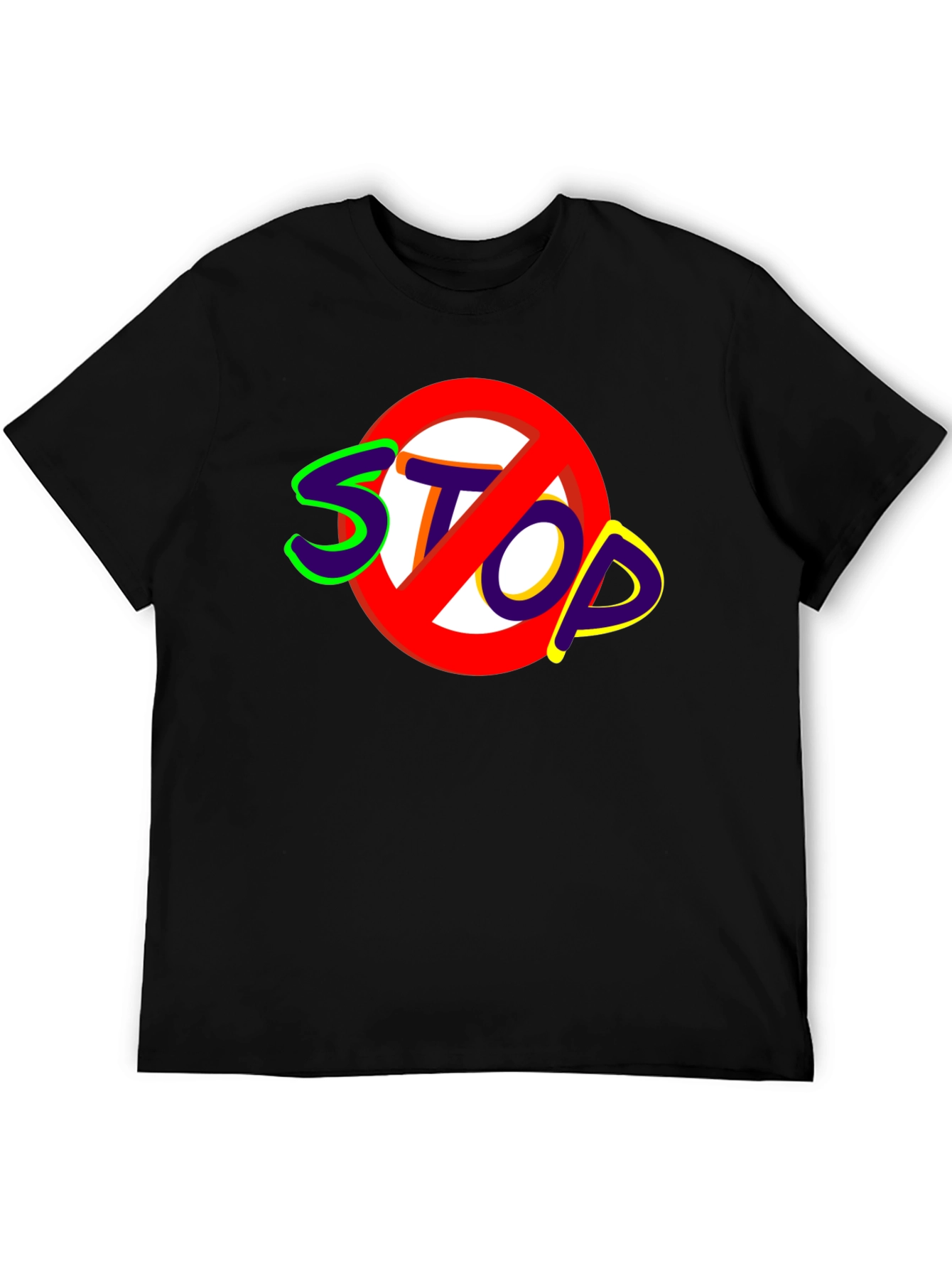Stop Sign Graphic Tee - Bold Statement Shirt