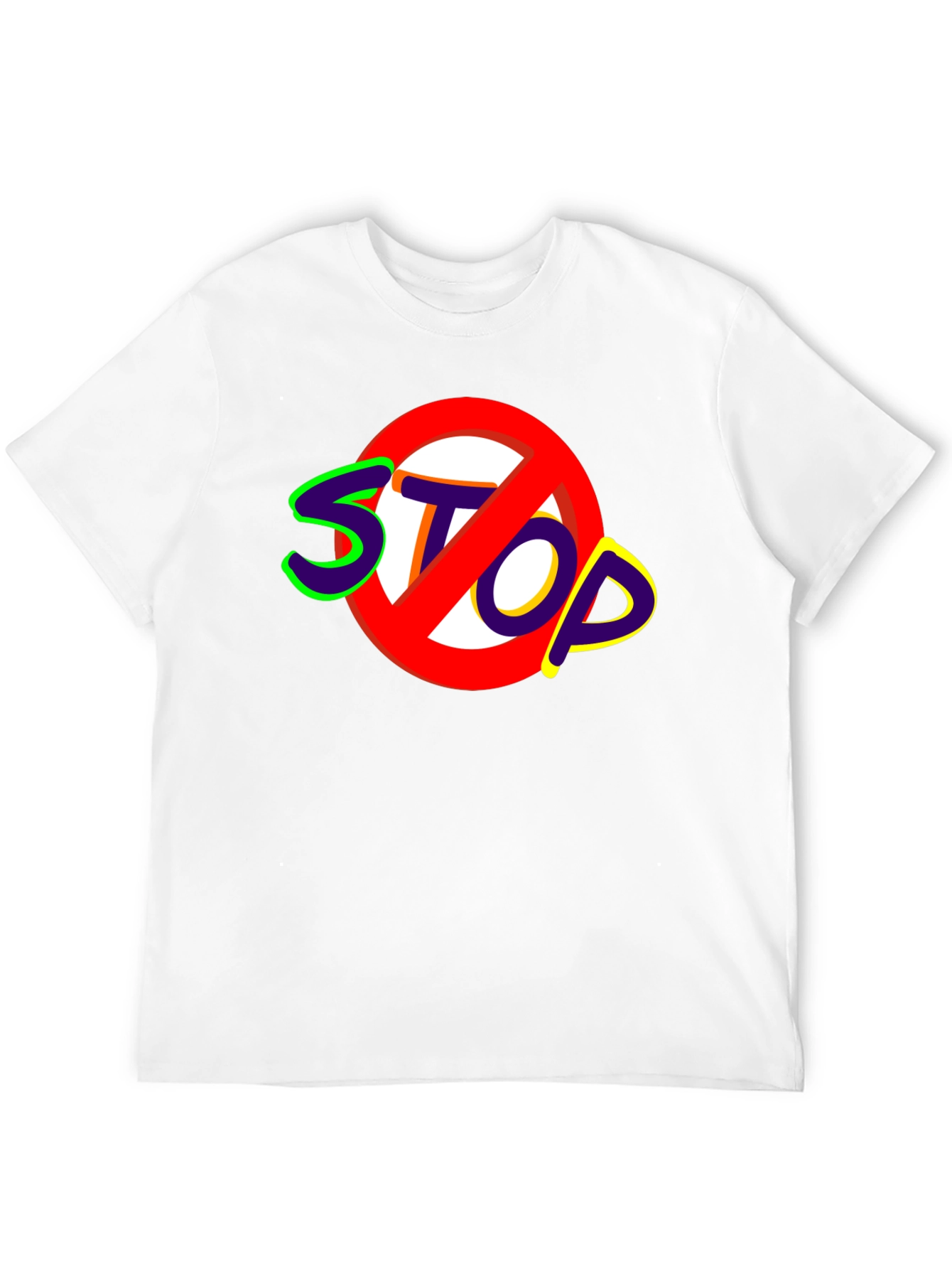 Stop Sign Graphic Tee - Bold Statement Shirt