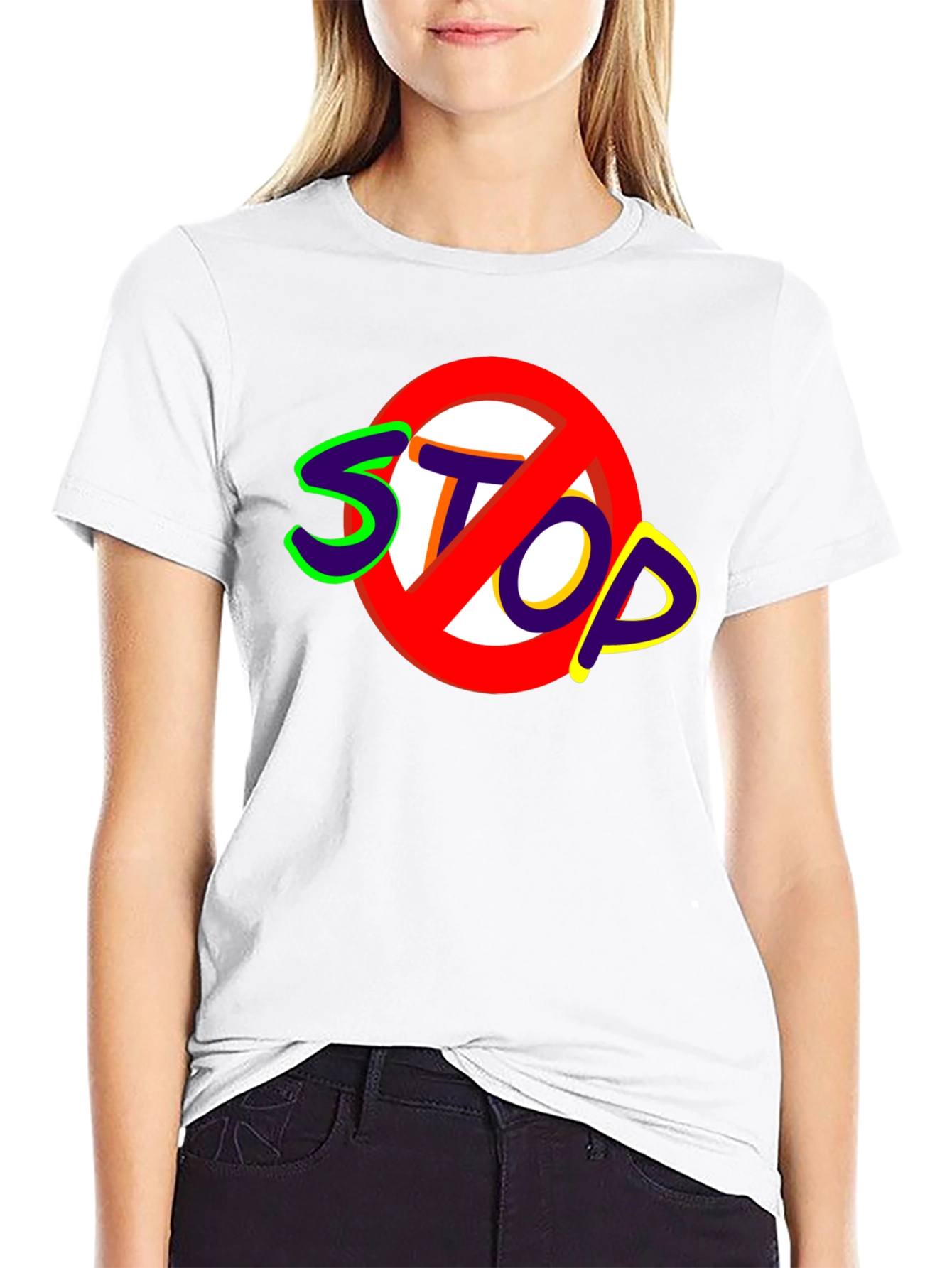 Stop Sign Graphic Tee - Bold Statement Shirt