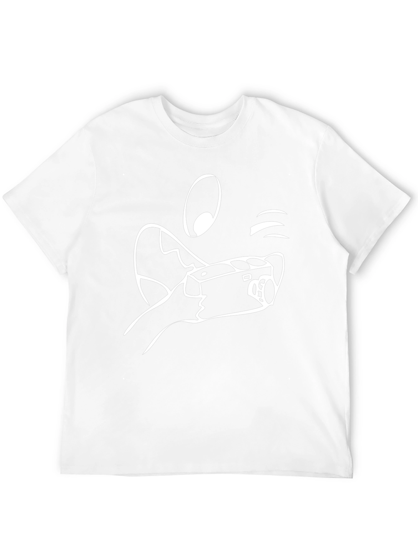 Cartoon Camera Black Tee Shirt