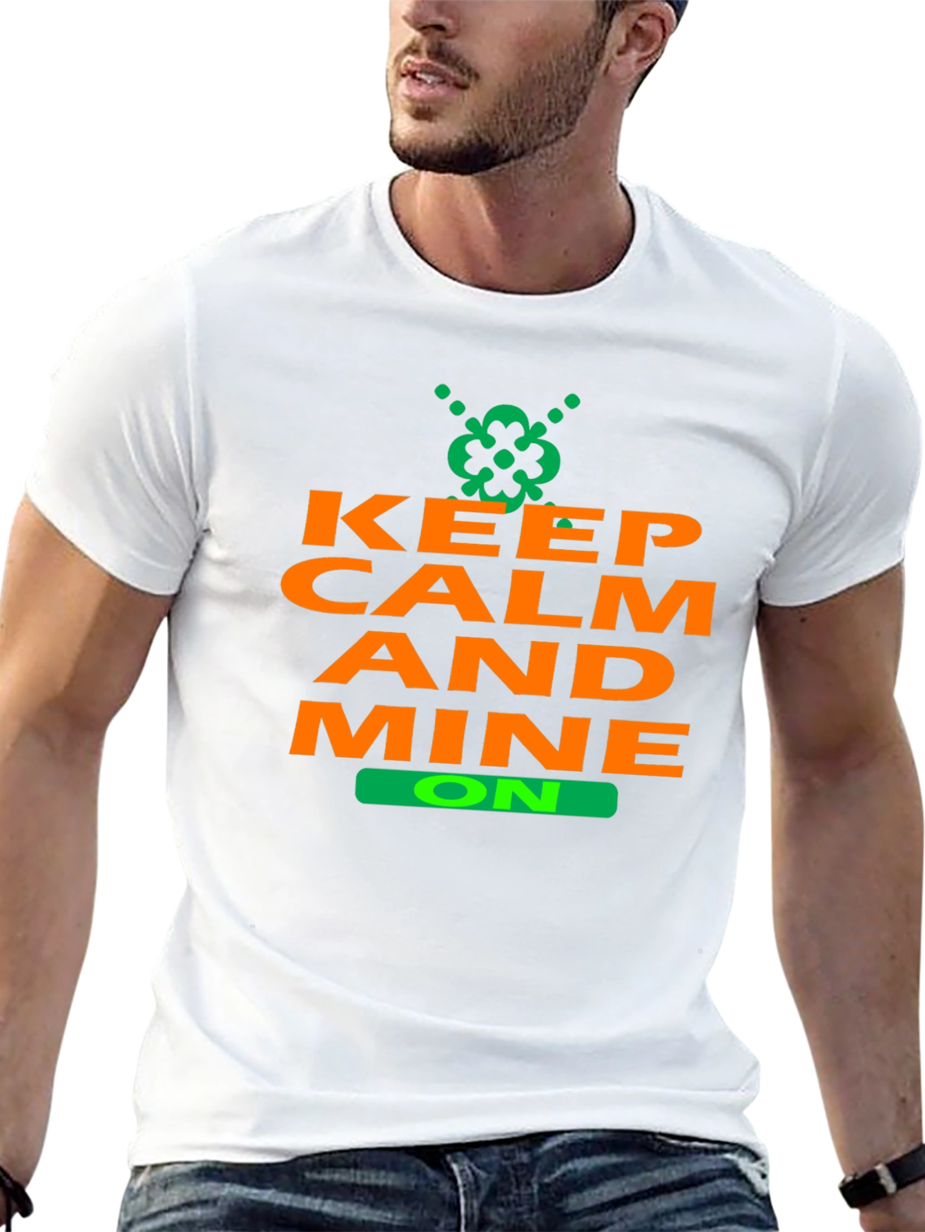 Keep Calm and Mine On T-Shirt - Black