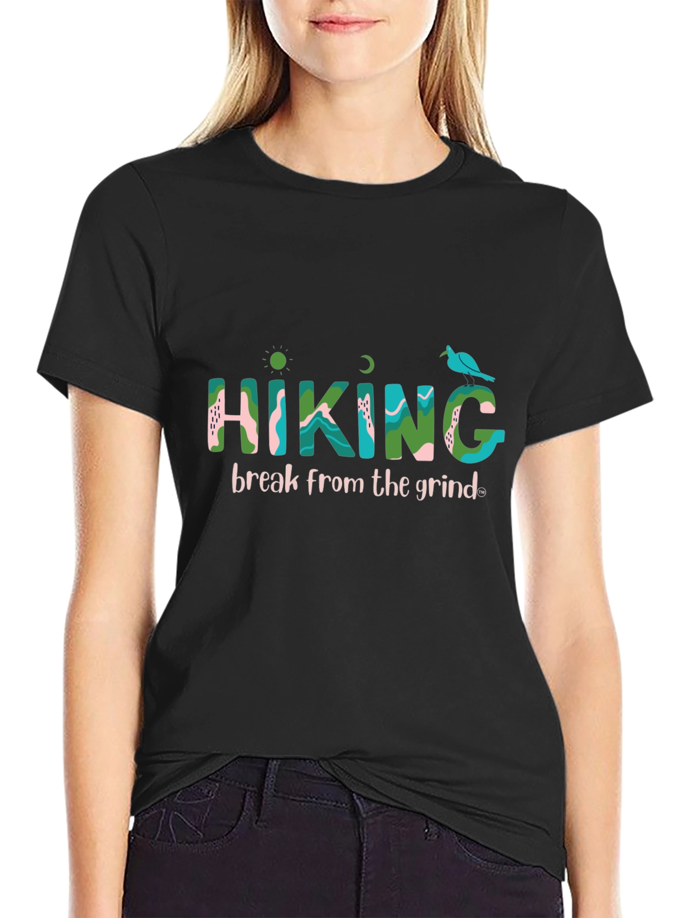 Hiking Break Black T-Shirt
