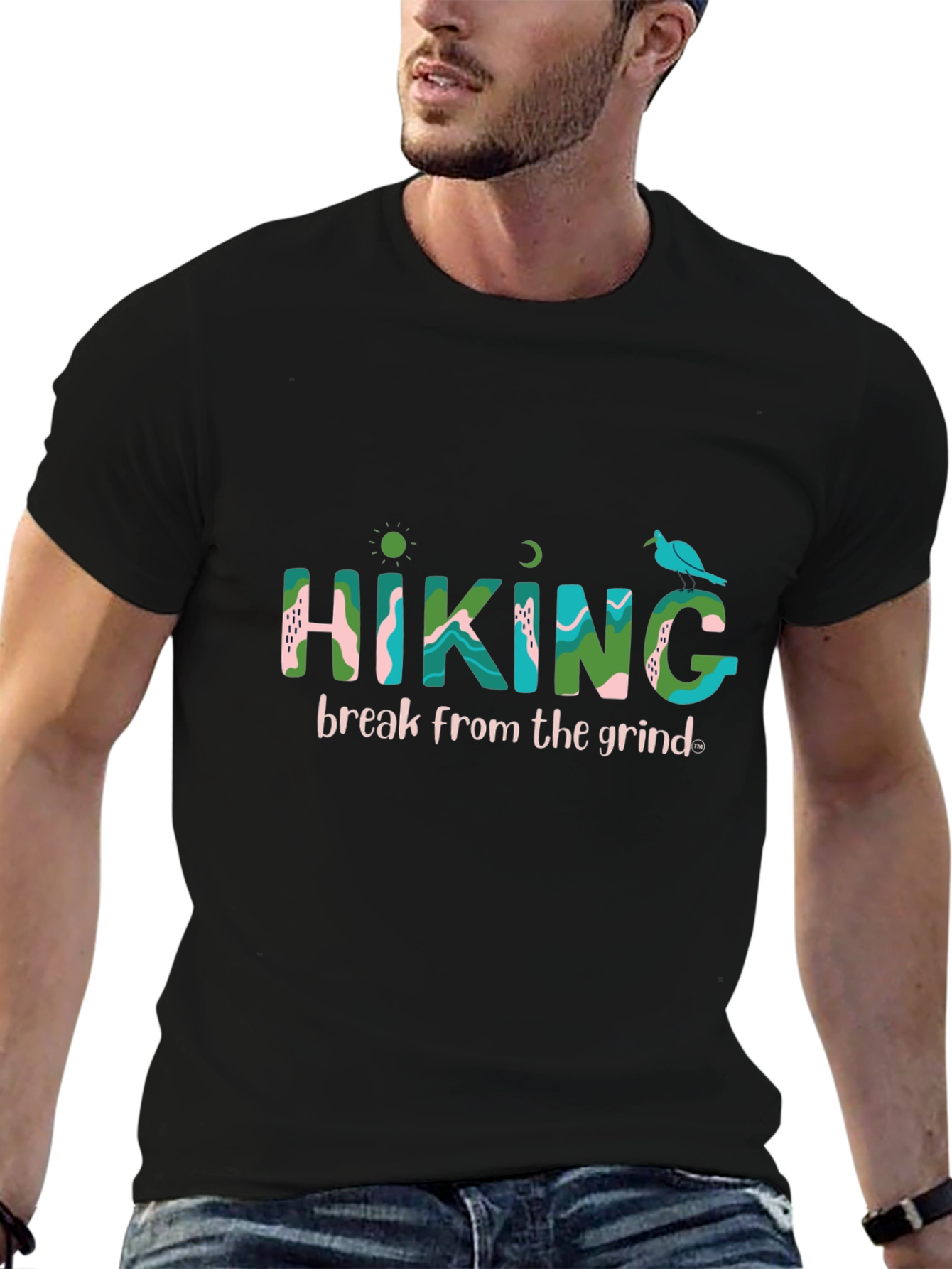 Hiking Break Black T-Shirt