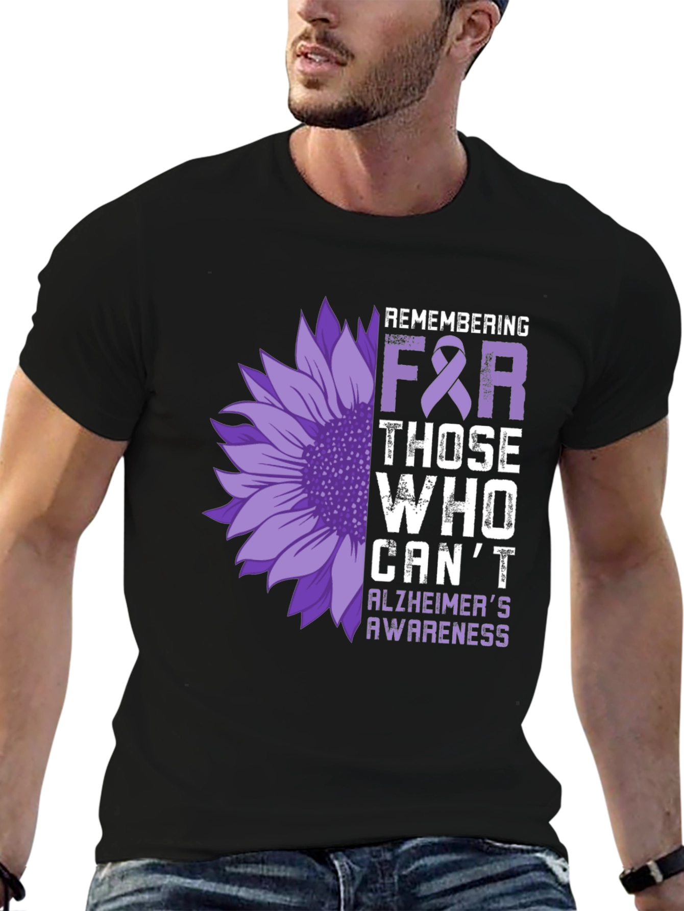 Alzheimers Awareness Sunflower T-Shirt