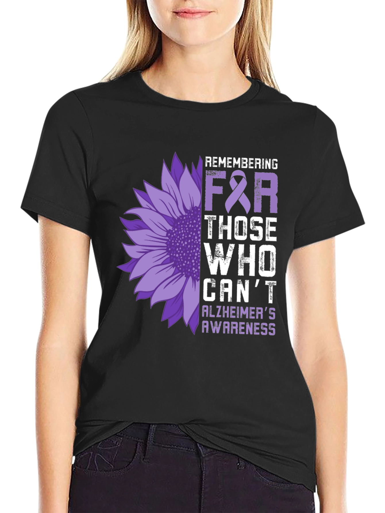 Alzheimers Awareness Sunflower T-Shirt