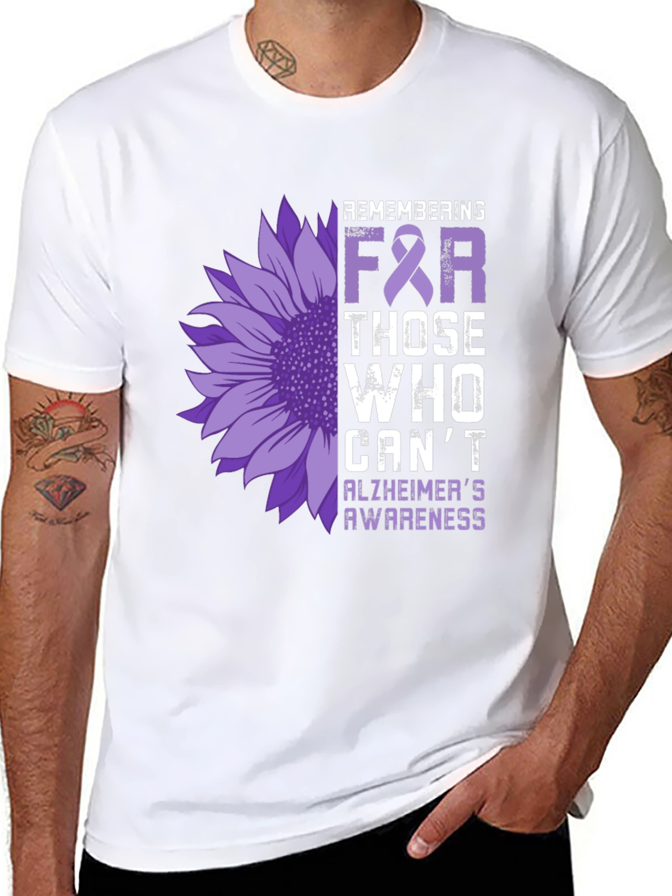 Alzheimers Awareness Sunflower T-Shirt