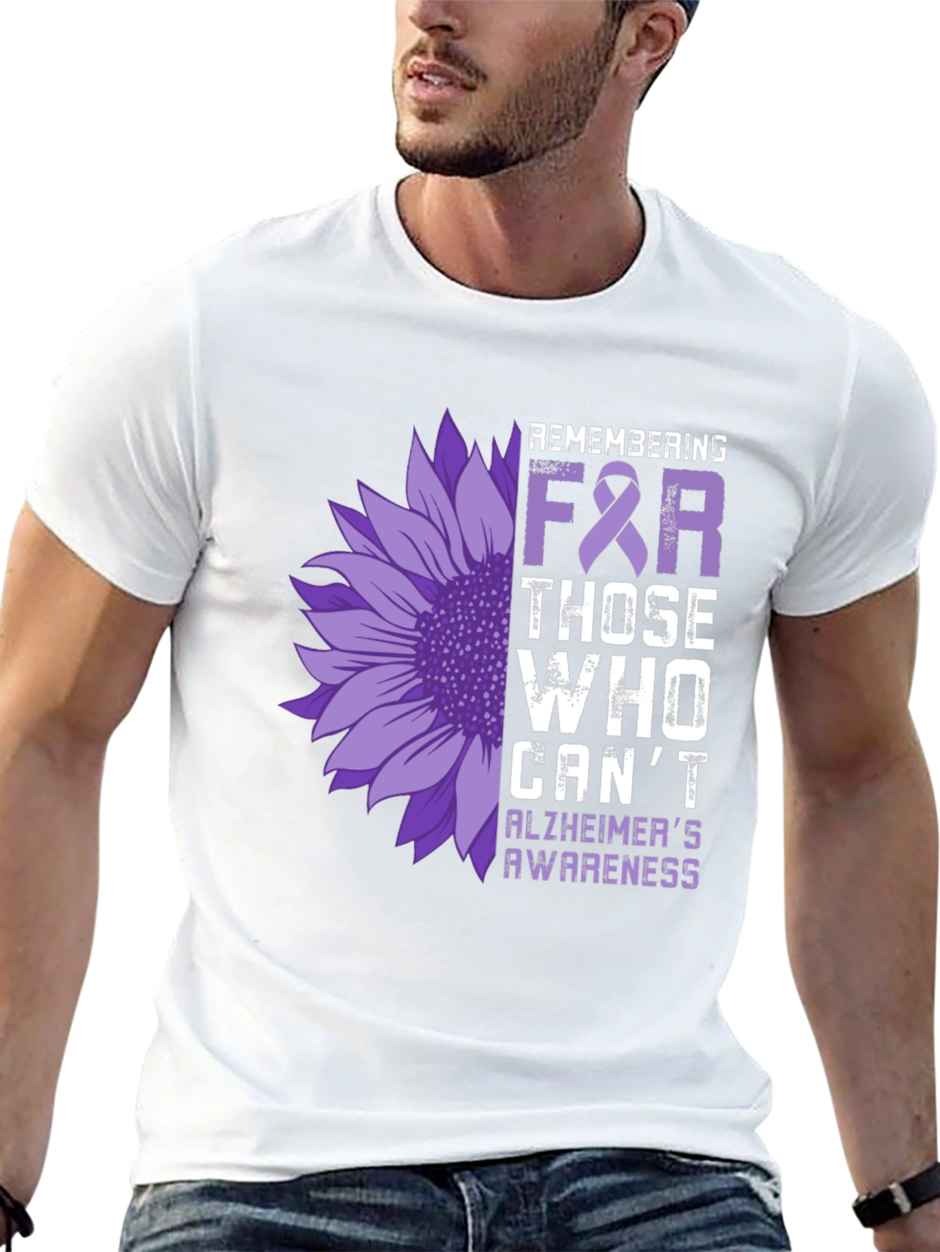 Alzheimers Awareness Sunflower T-Shirt